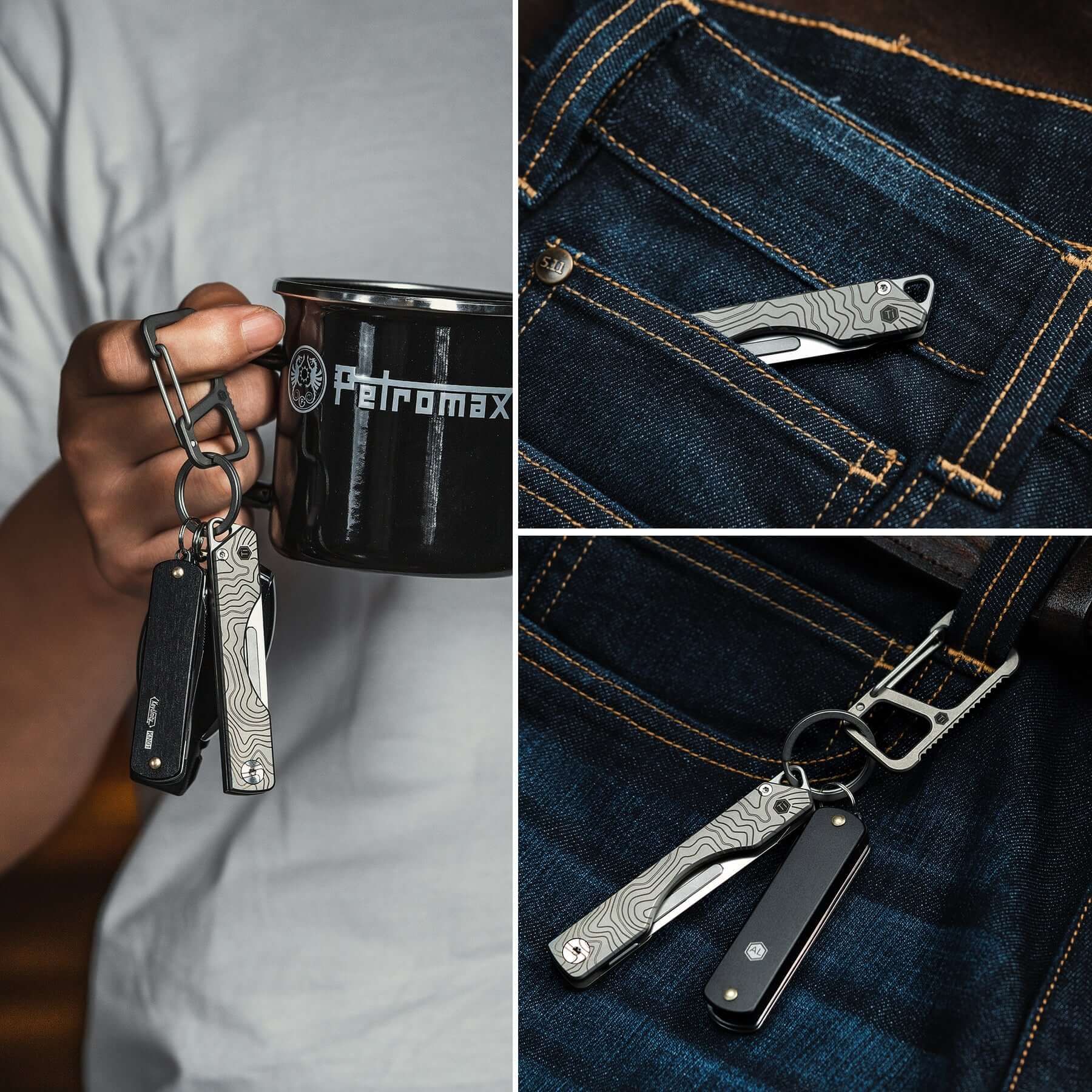 KK01 Titanium Pocket Knife with #24 Replaceable Blade