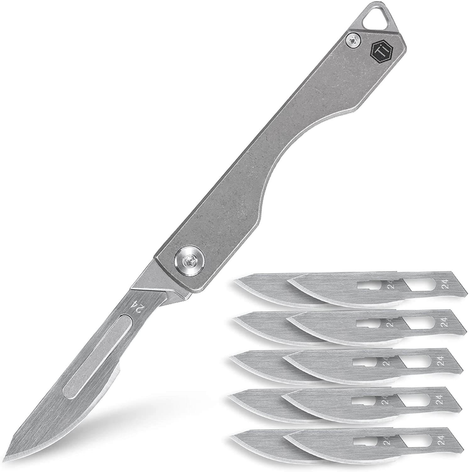 KK01 Titanium Pocket Knife with #24 Blades