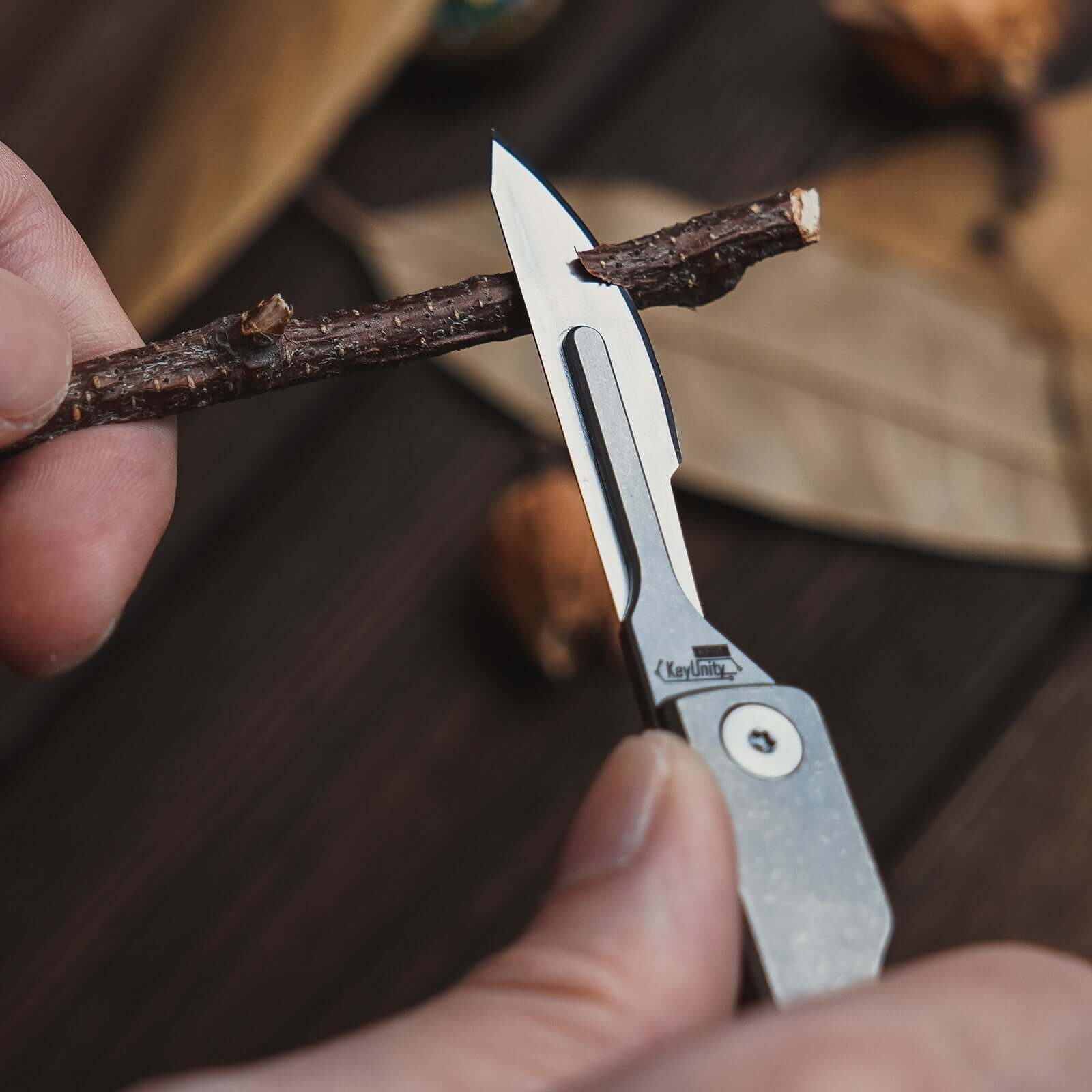 KK01 Titanium Pocket Knife with #24 Blades