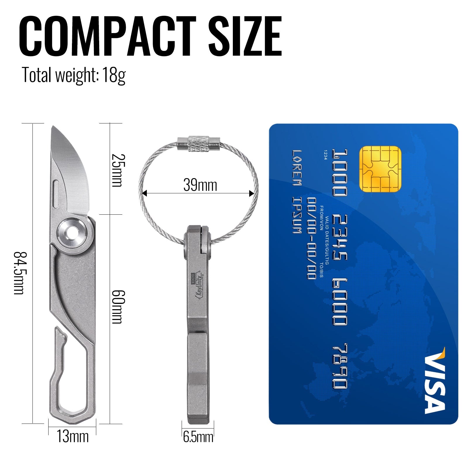 KK00 Titanium Alloy Mini Key Holder Knife
