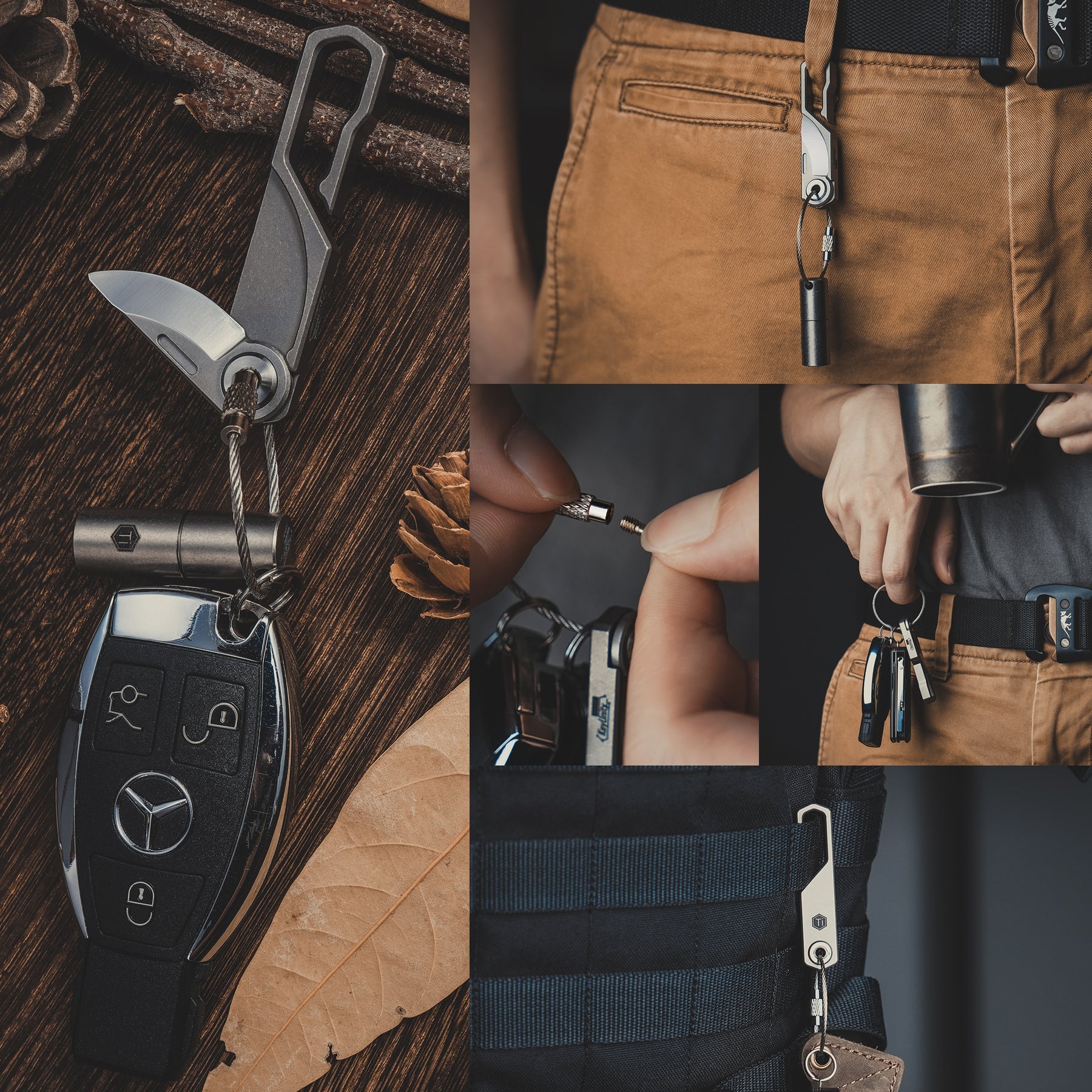 KK00 Titanium Alloy Mini Key Holder Knife