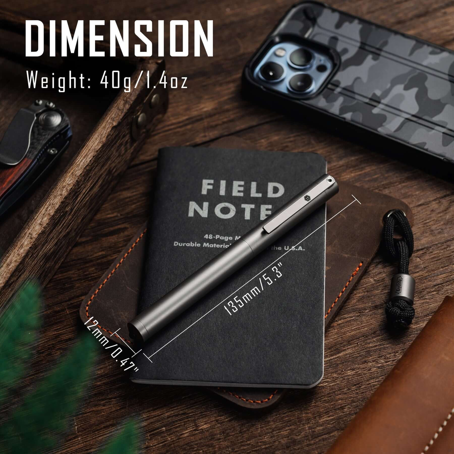 KP02 Titanium Alloy Tactical Fountain Pen