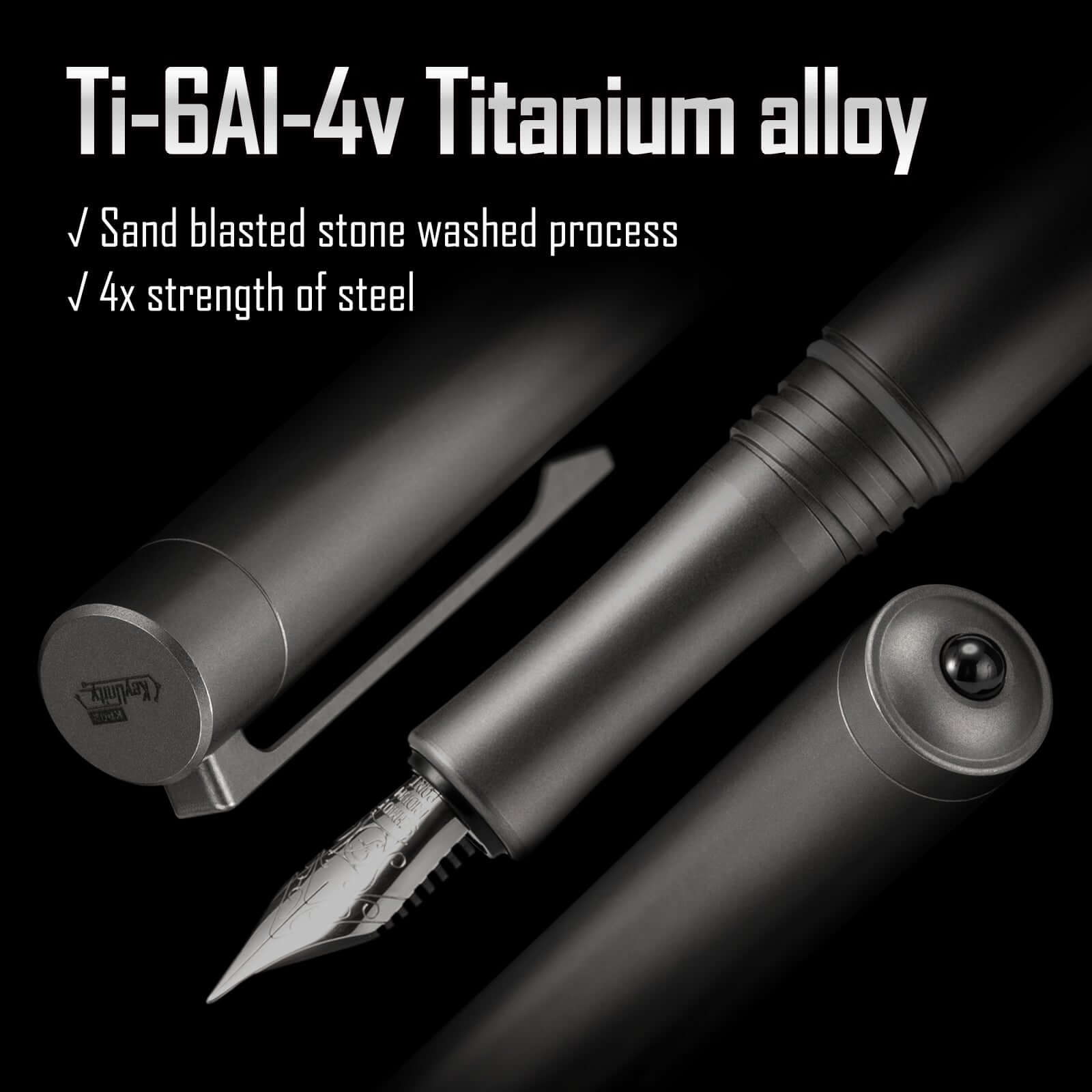 KP02 Titanium Alloy Tactical Fountain Pen