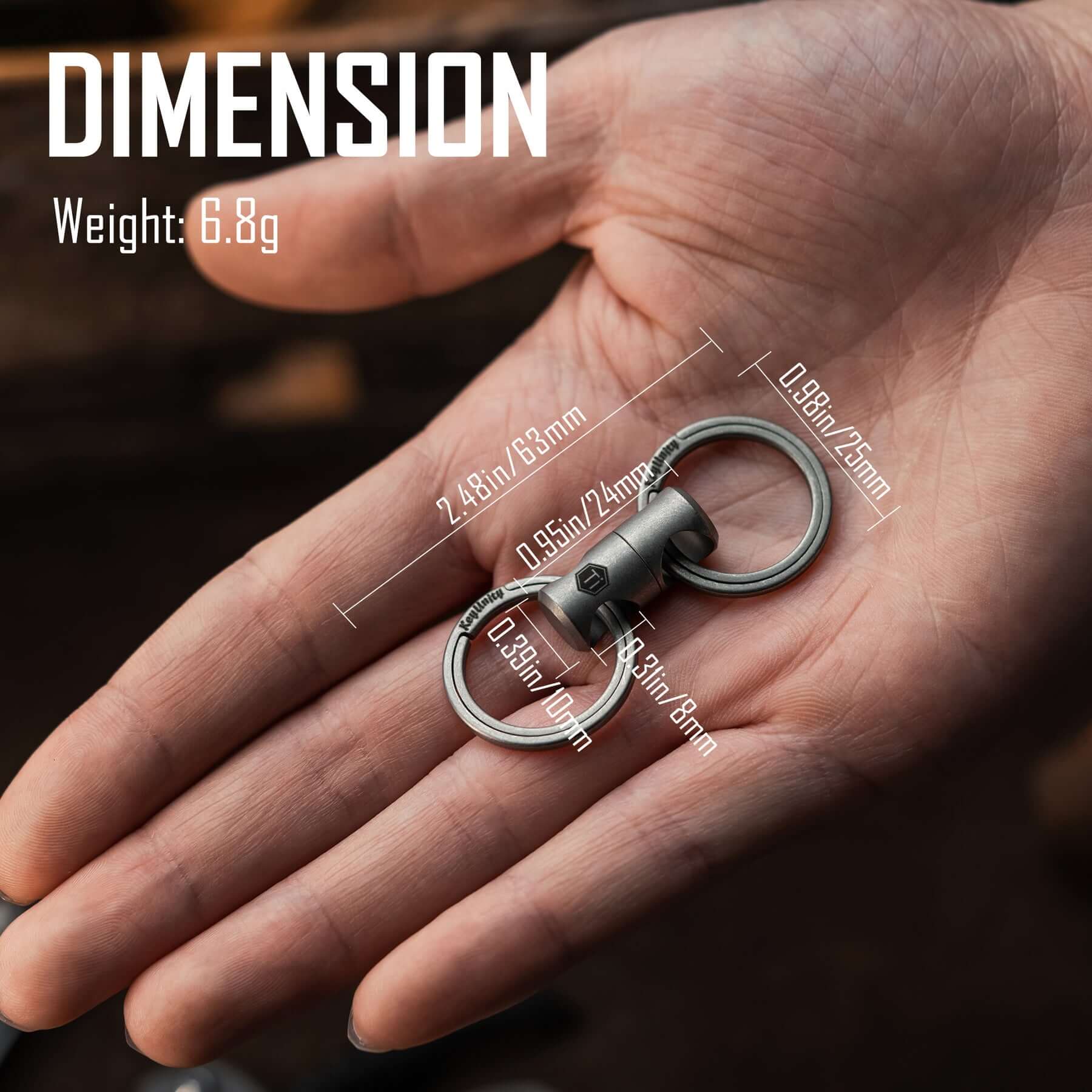 KA15 Titanium Alloy Keychain Key Ring Connector