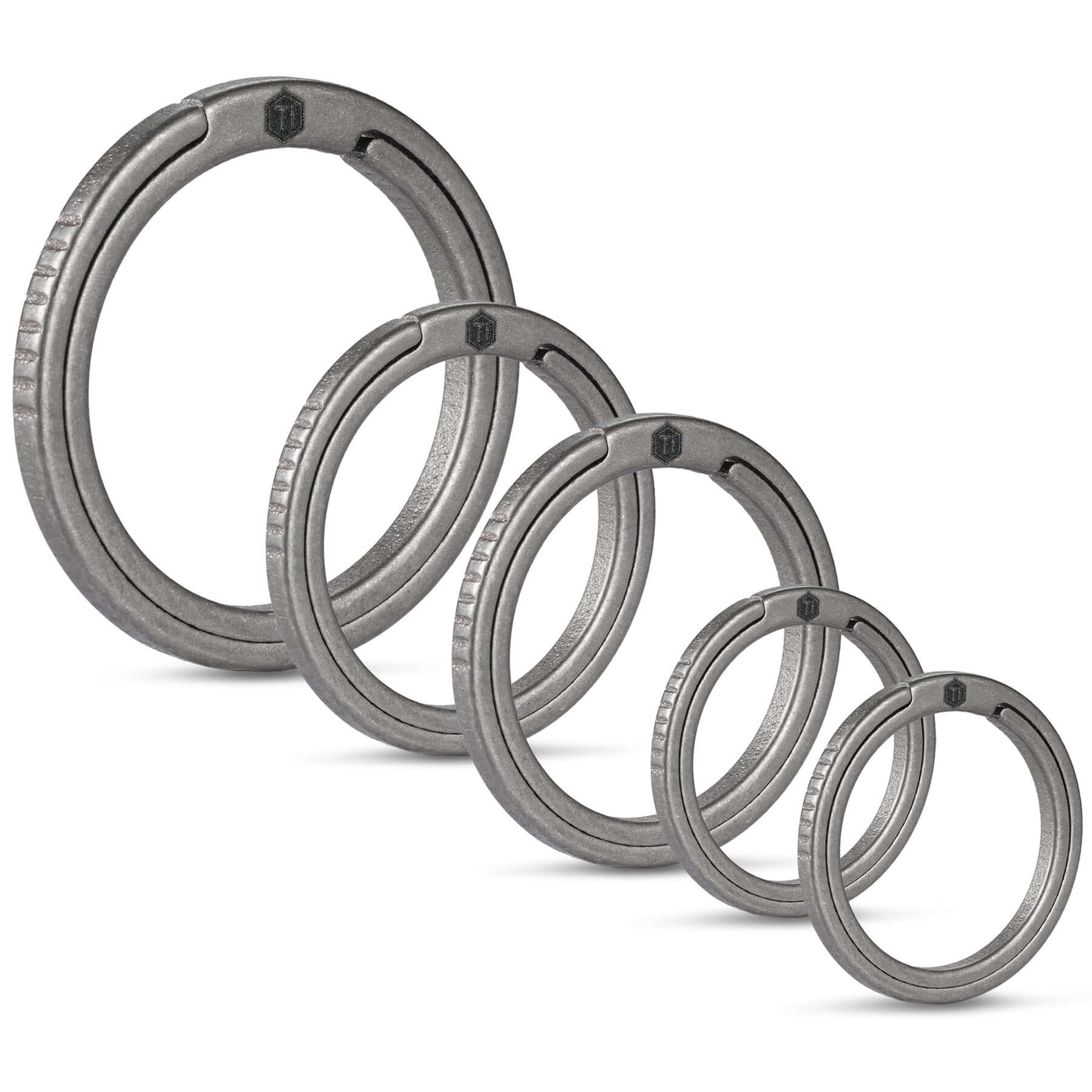 KA12 TITANIUM ALLOY KEY RING SET (1L+2M+2S)