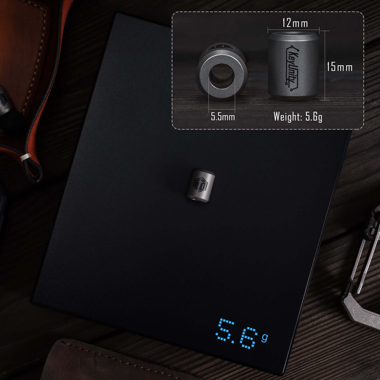 KA01 Ti-6Al-4V Bead-2 Pcs Landyard Beads Outdoor EDC Accessories