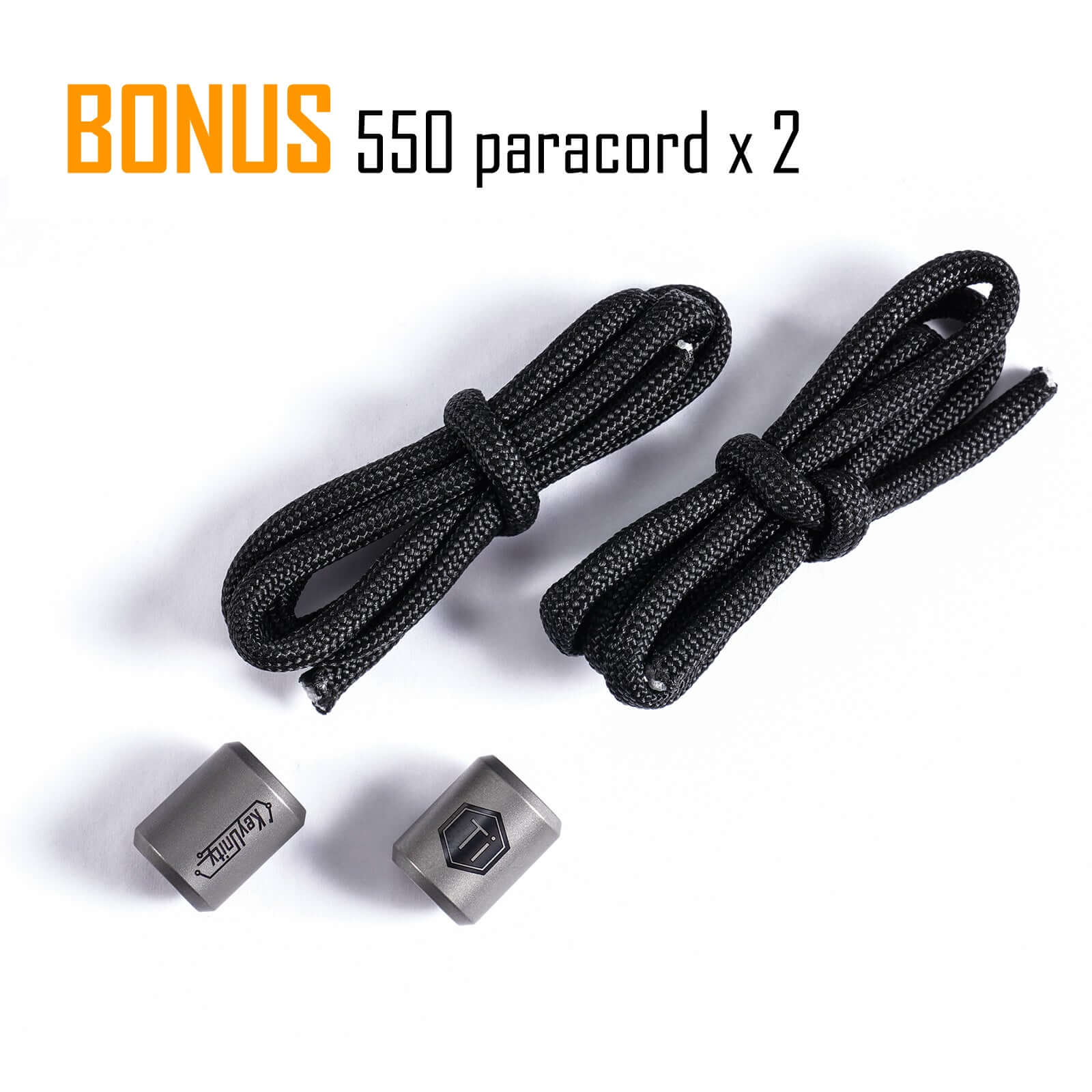 KA01 Ti-6Al-4V Bead-2 Pcs Landyard Beads Outdoor EDC Accessories