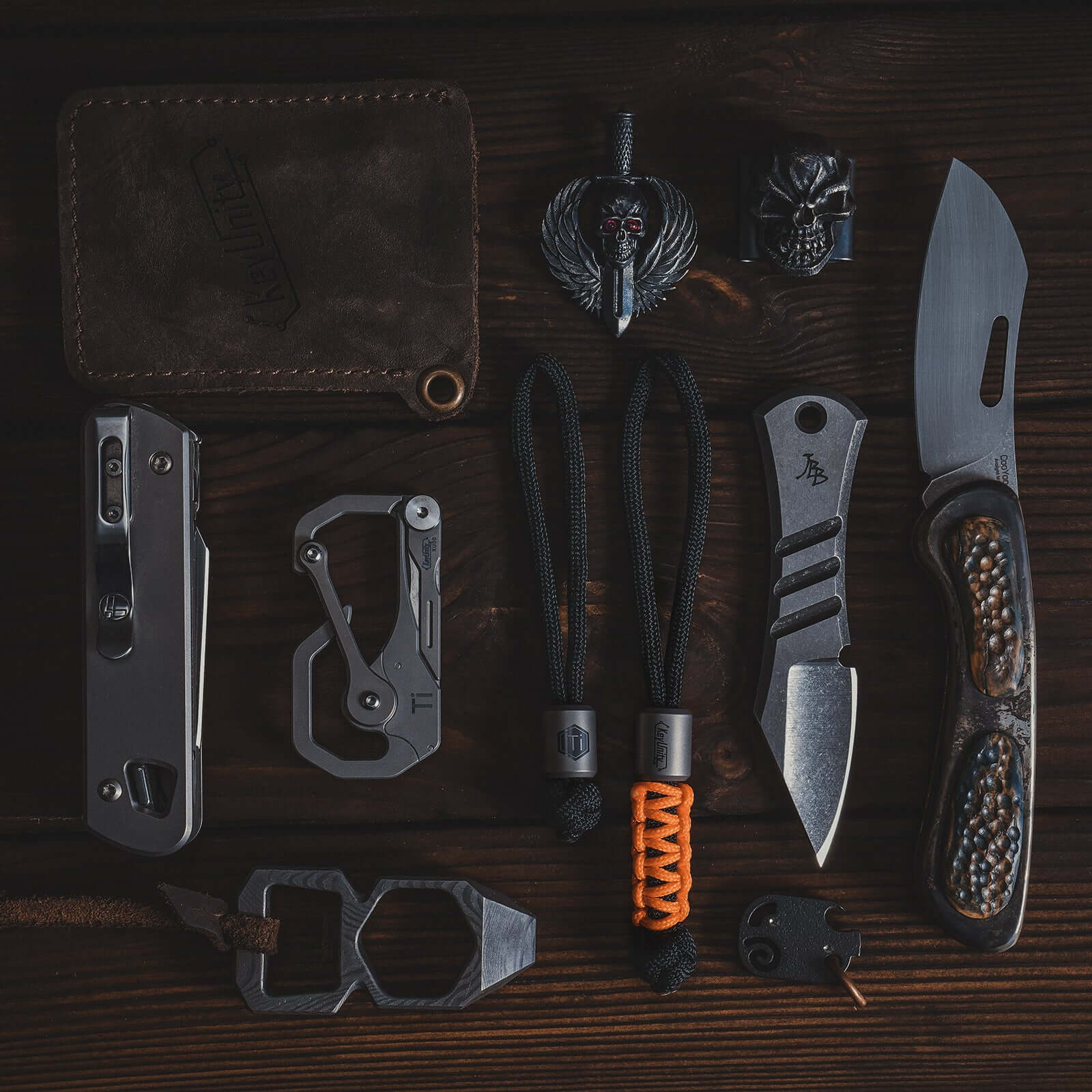 KA01 Ti-6Al-4V Bead-2 Pcs Landyard Beads Outdoor EDC Accessories