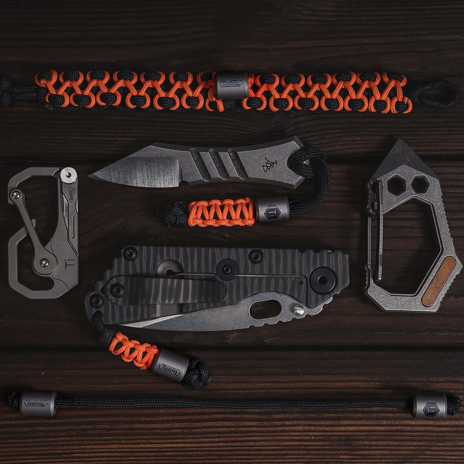 KA01 Ti-6Al-4V Bead-2 Pcs Landyard Beads Outdoor EDC Accessories