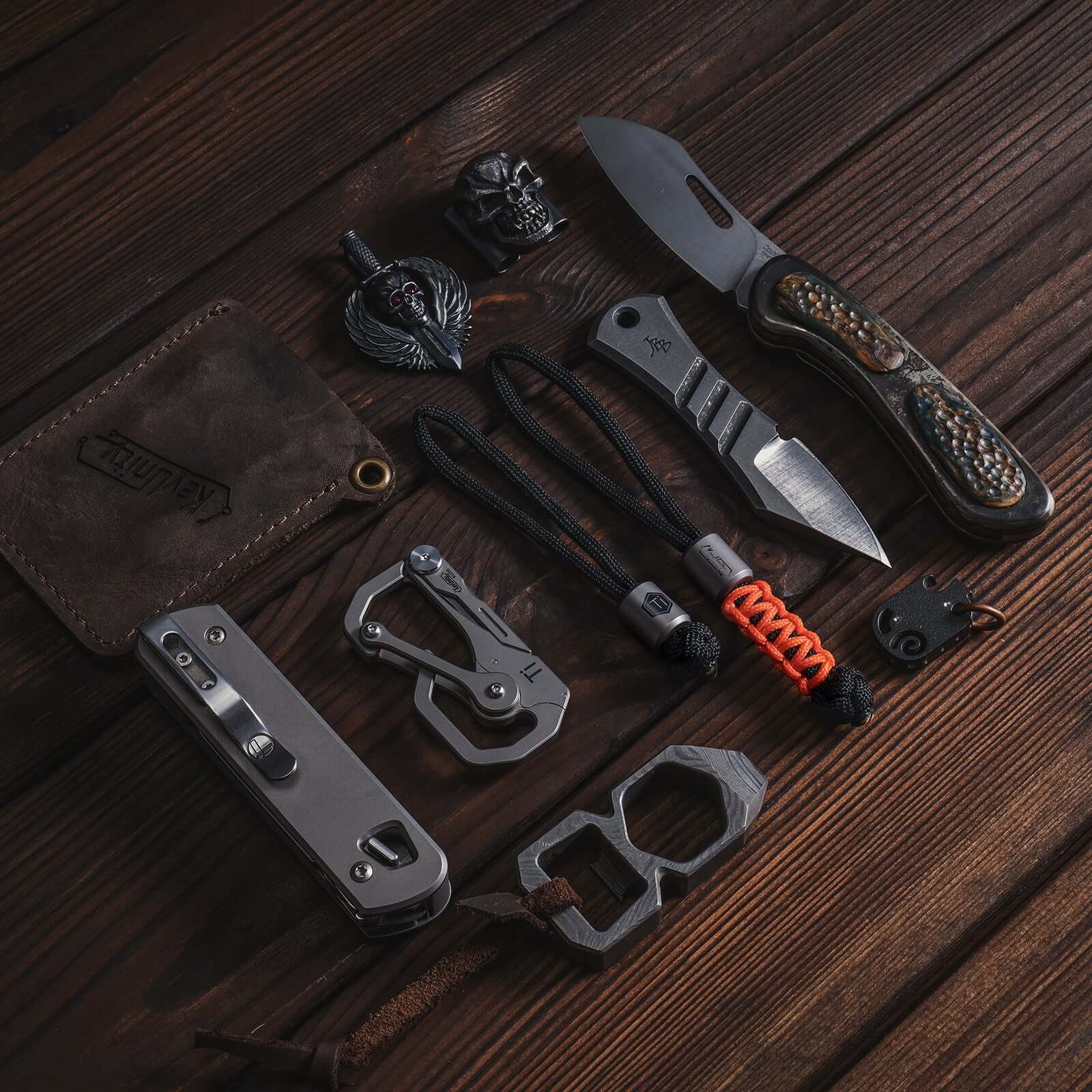 KA01 Ti-6Al-4V Bead-2 Pcs Landyard Beads Outdoor EDC Accessories