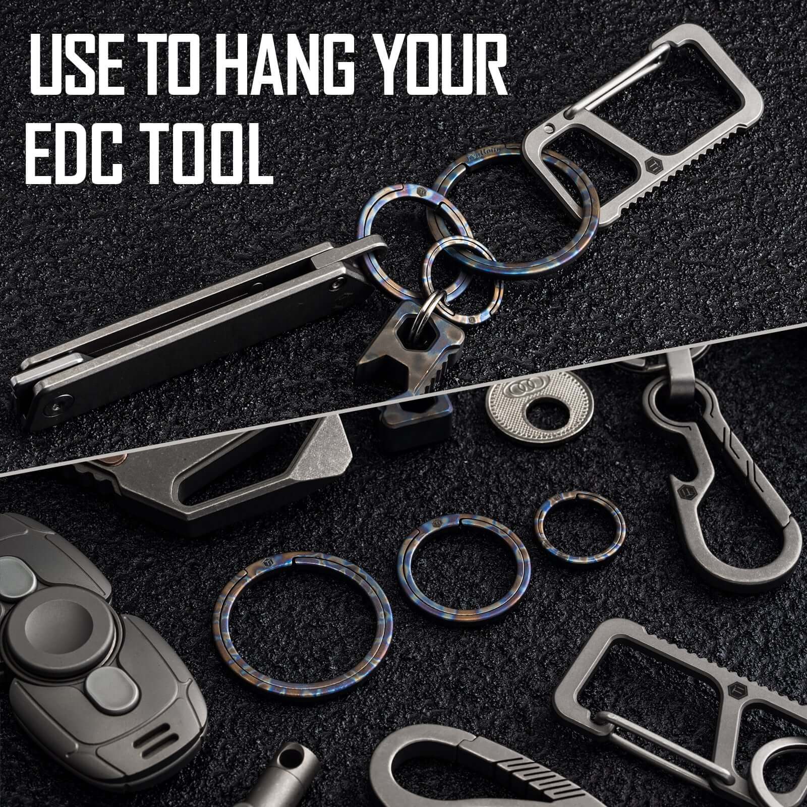 KA02HF TITANIUM KEY RING SET