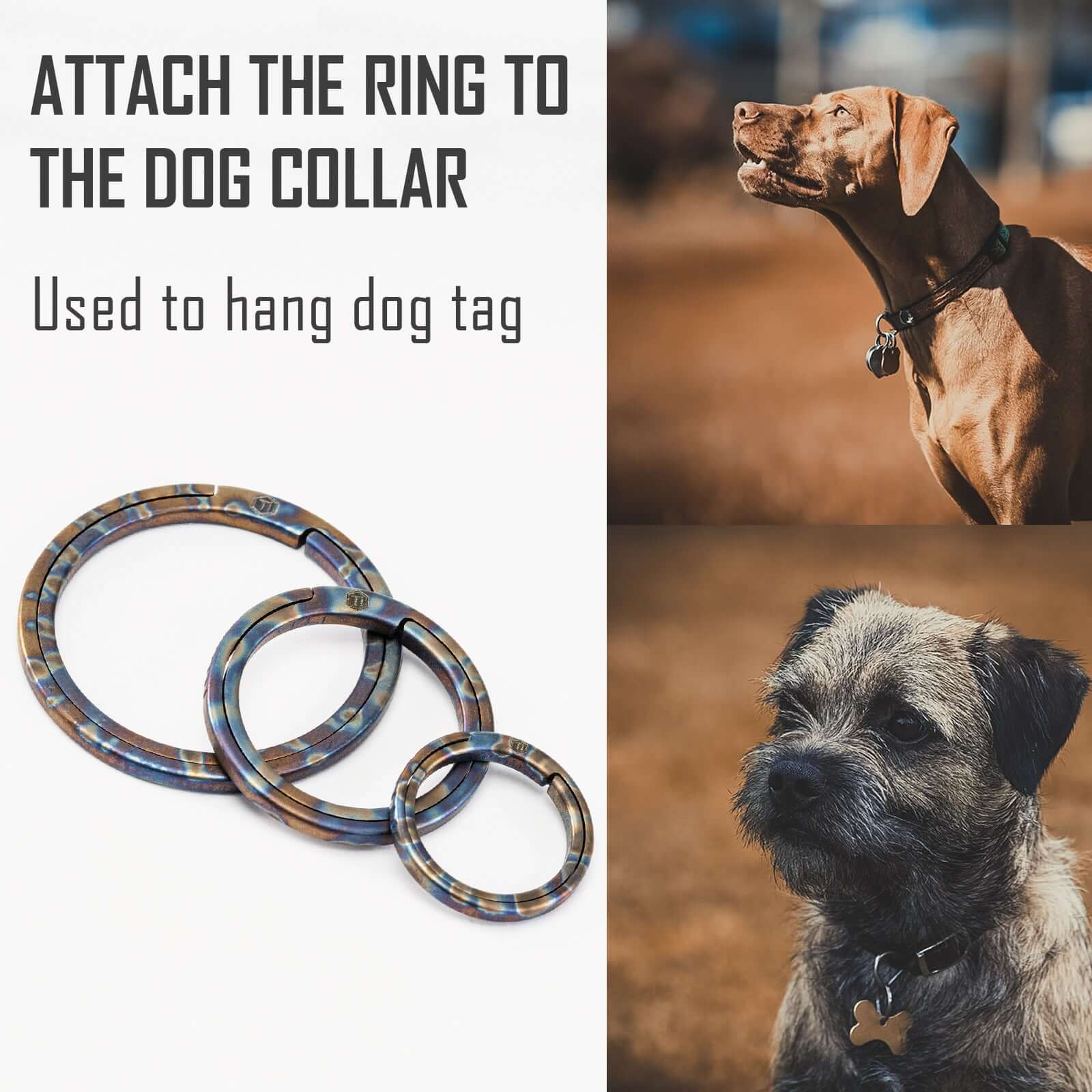 KA02HF TITANIUM KEY RING SET