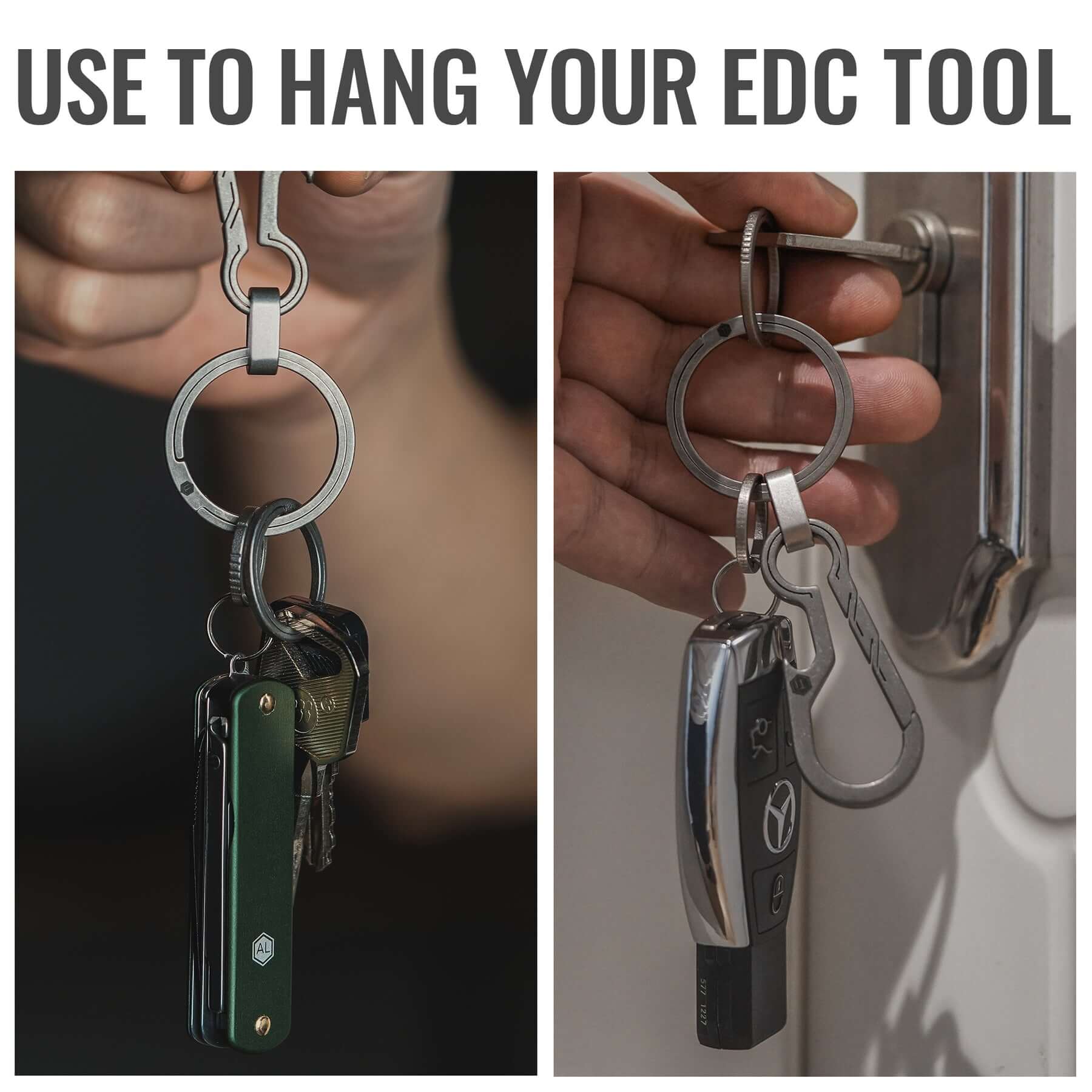 KA02 Titanium Alloy Key Ring Set (3 Pcs Set)