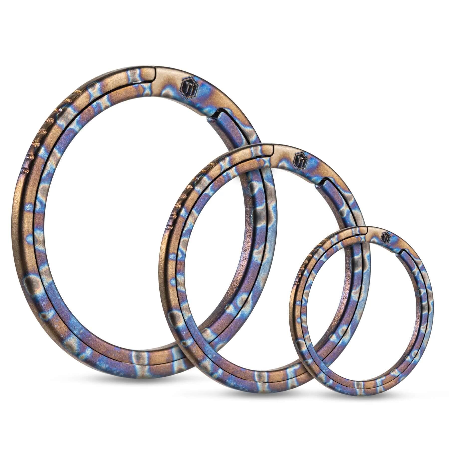 KA02 Titanium Alloy Key Ring Set (3 Pcs Set)