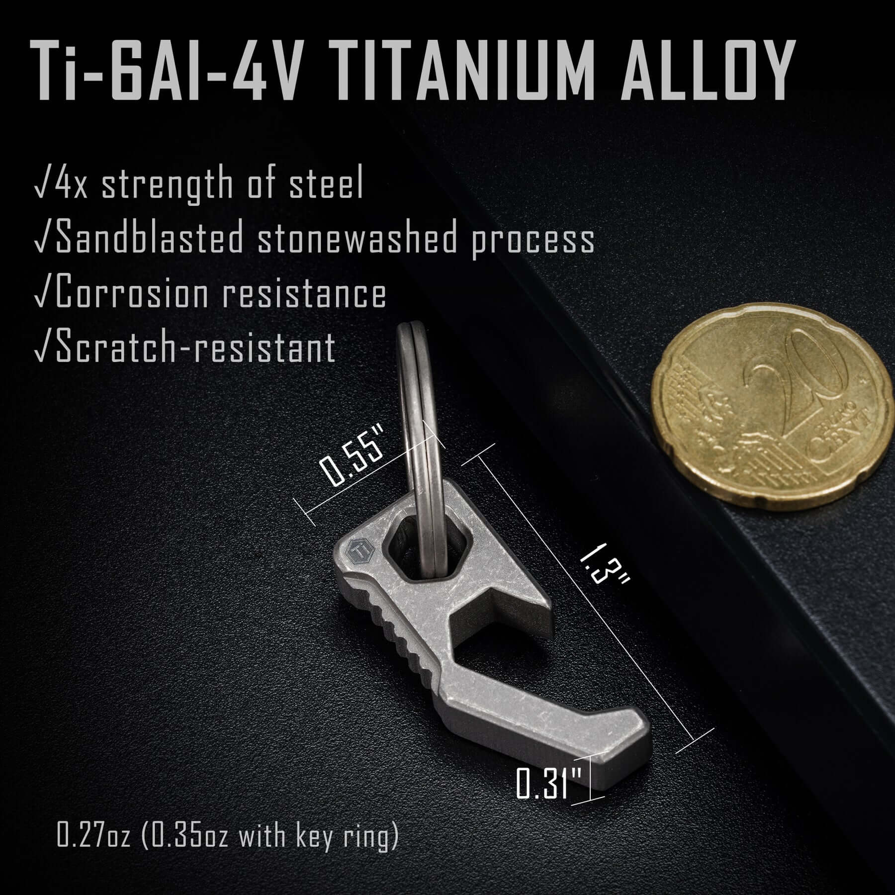 KA13 Titanium Bottle Opener