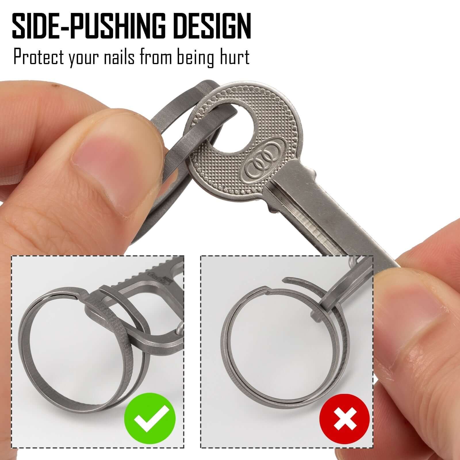 KA21 Titanium Alloy Key Ring Set(1l+4m)