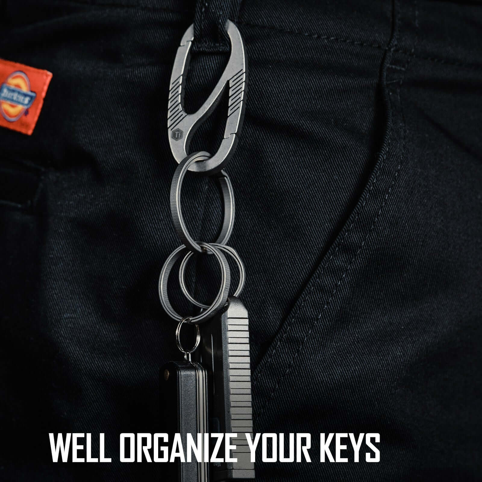 KA21 Titanium Alloy Key Ring Set(1l+4m)