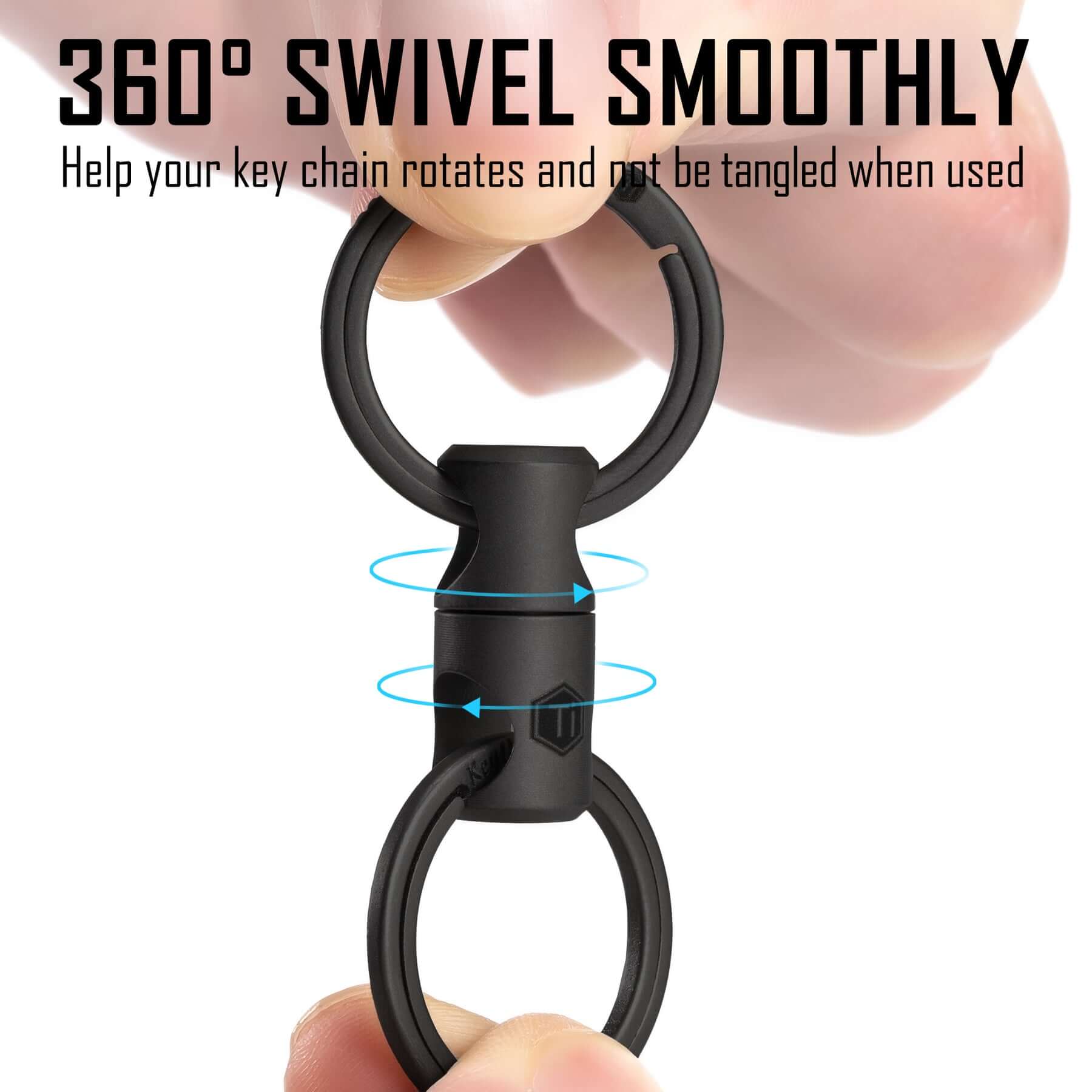 KA15 Titanium Alloy Keychain Key Ring Connector (Black)