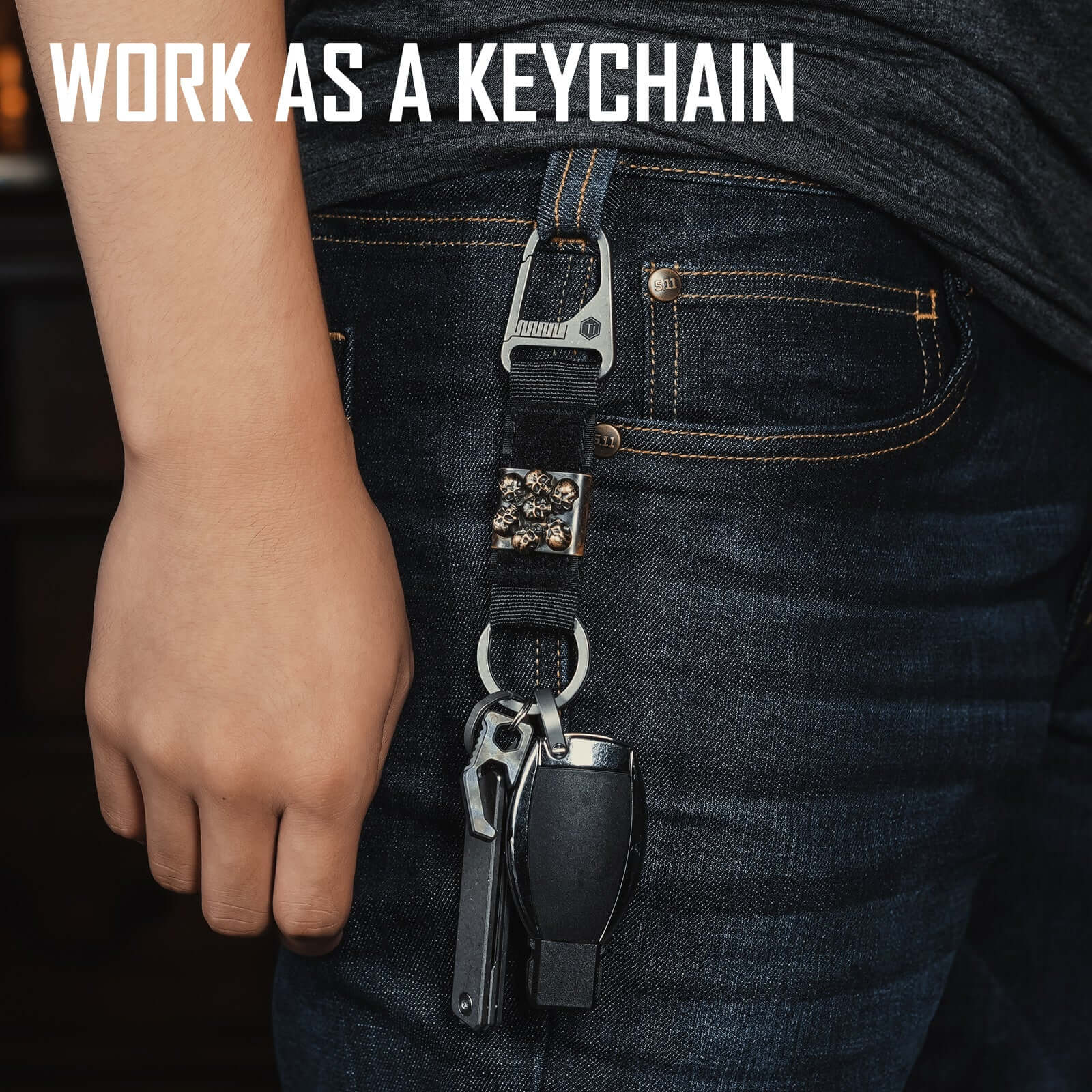 KB01 Titanium Carabiner Keychain