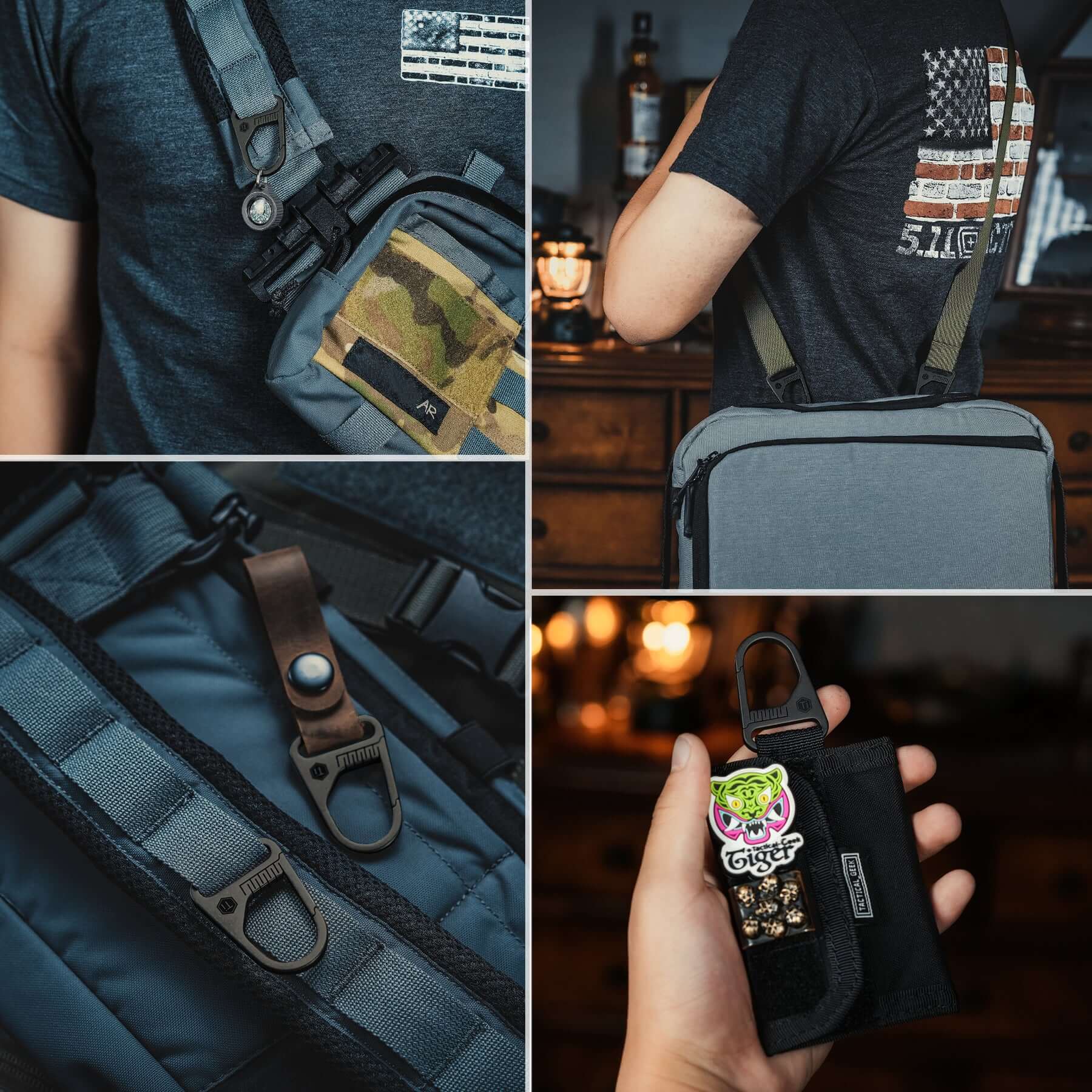 KB00 Titanium Carabiner Clip (BLACK)