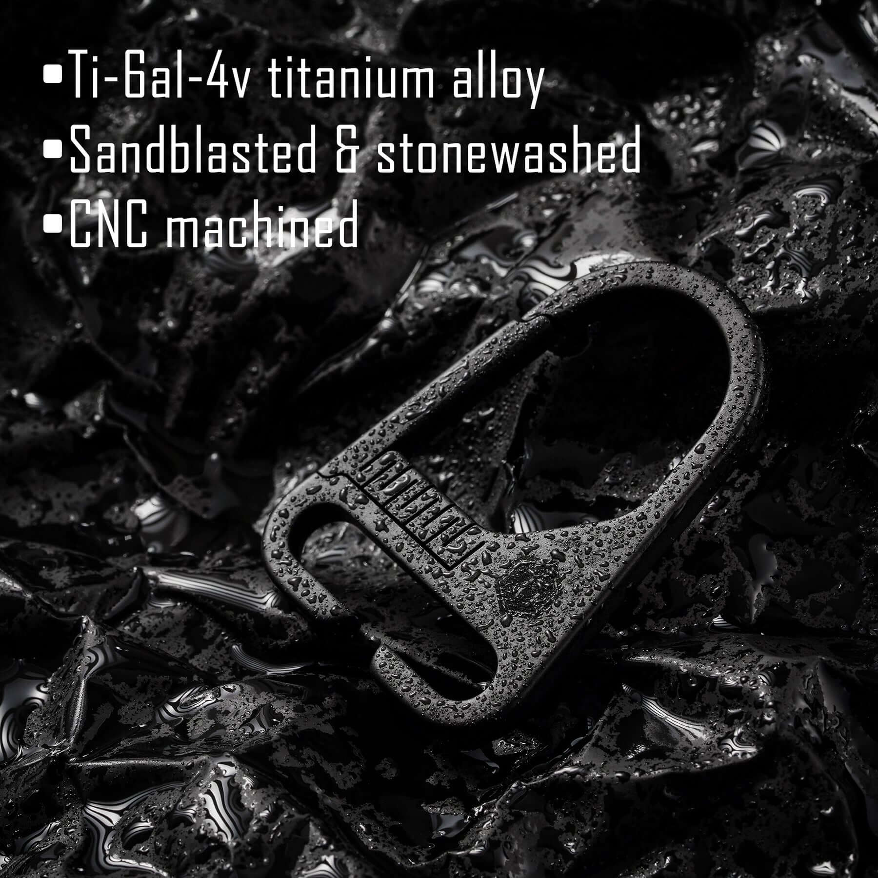 KB00 Titanium Carabiner Clip (BLACK)
