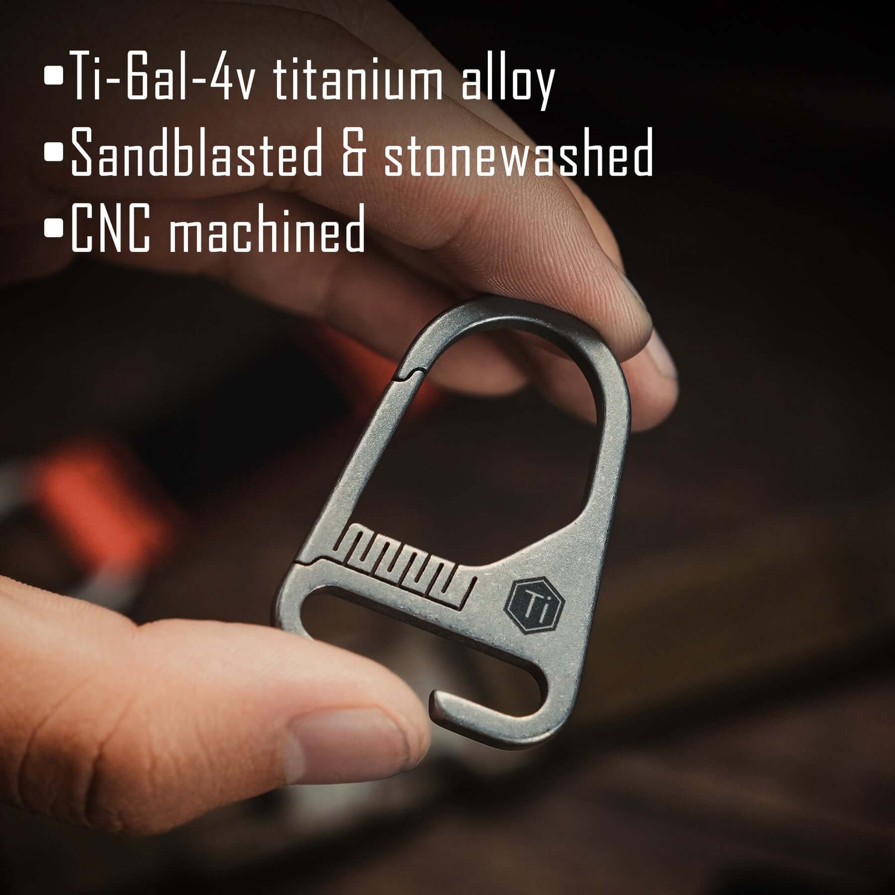 KB00 Titanium Carabiner Clip