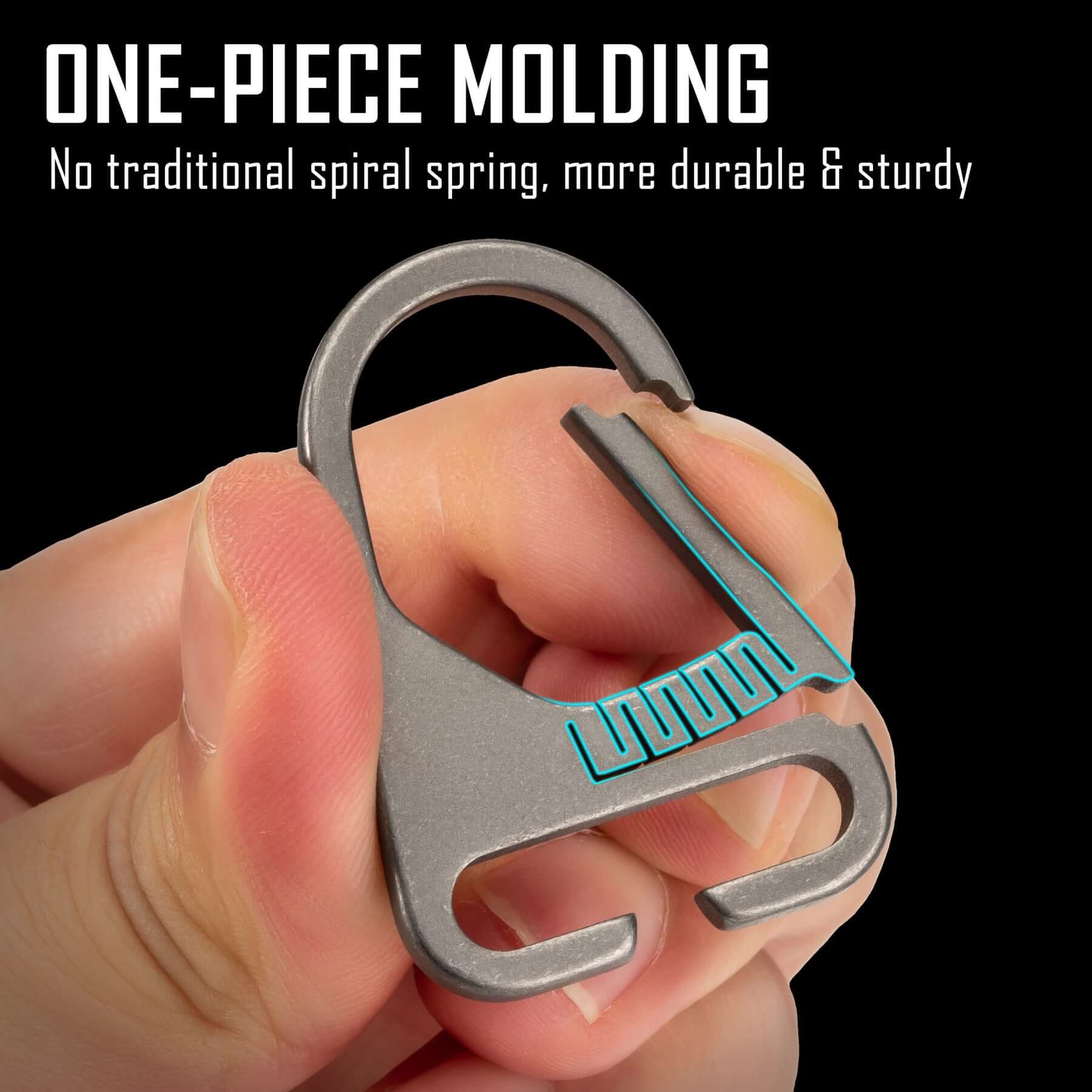 KB00 Titanium Carabiner Clip