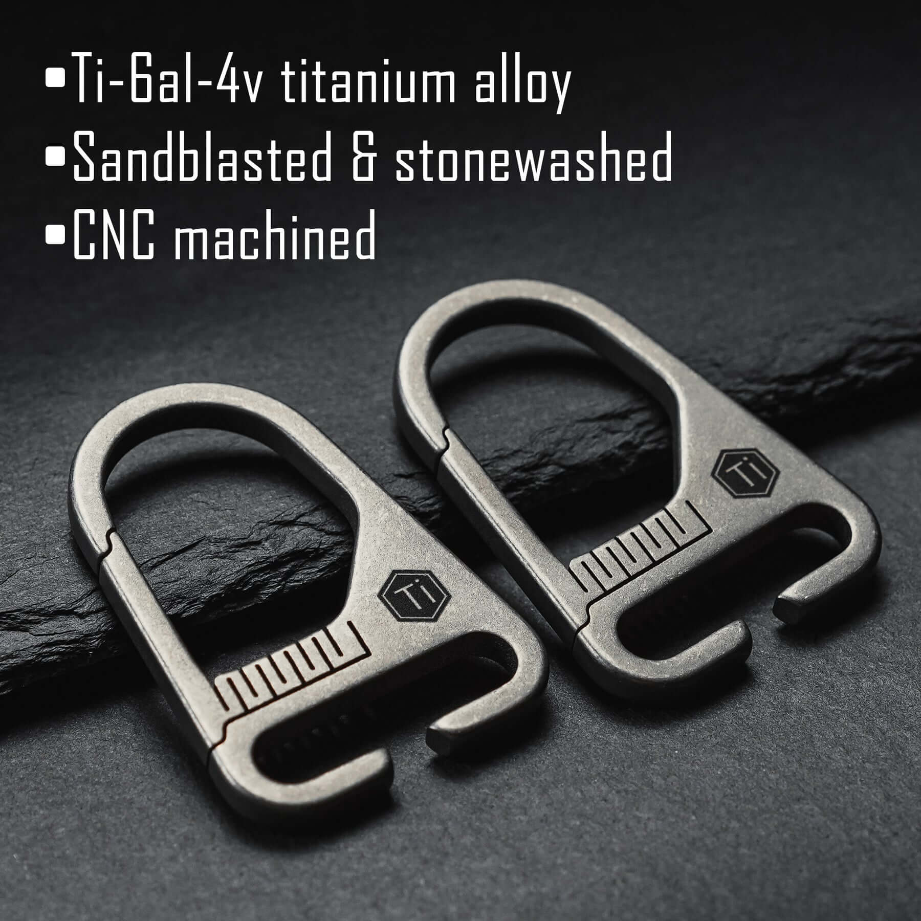 KB00 Titanium Carabiner Clip