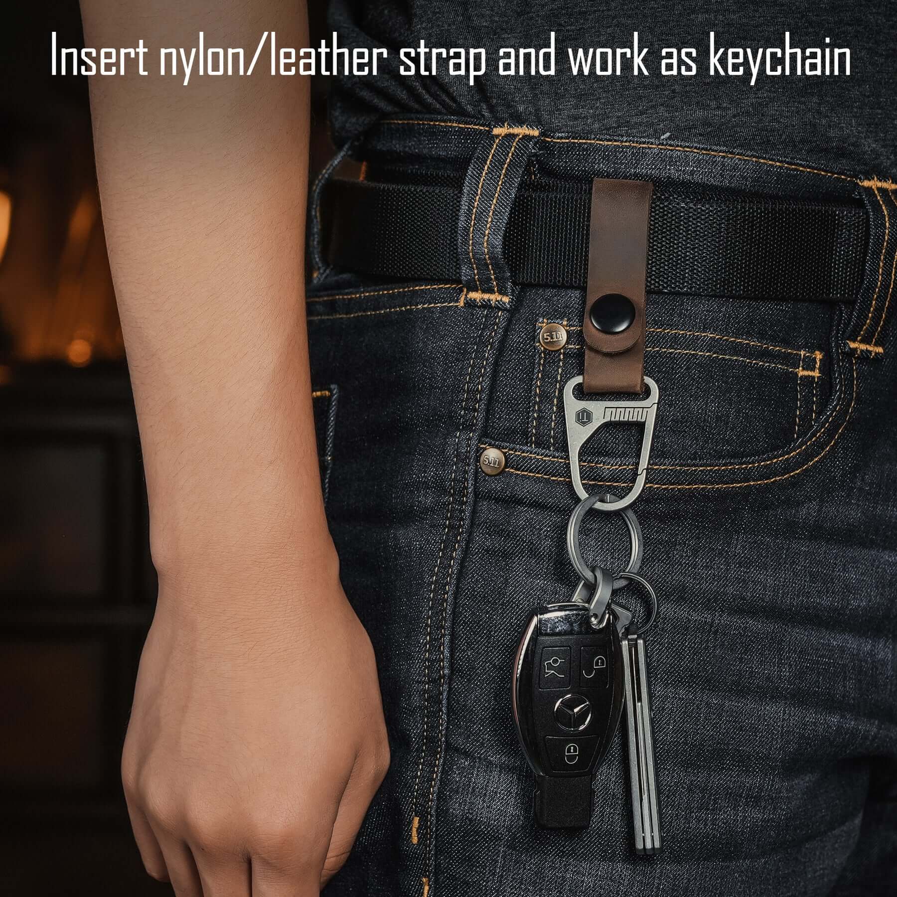 KB00 Titanium Carabiner Clip