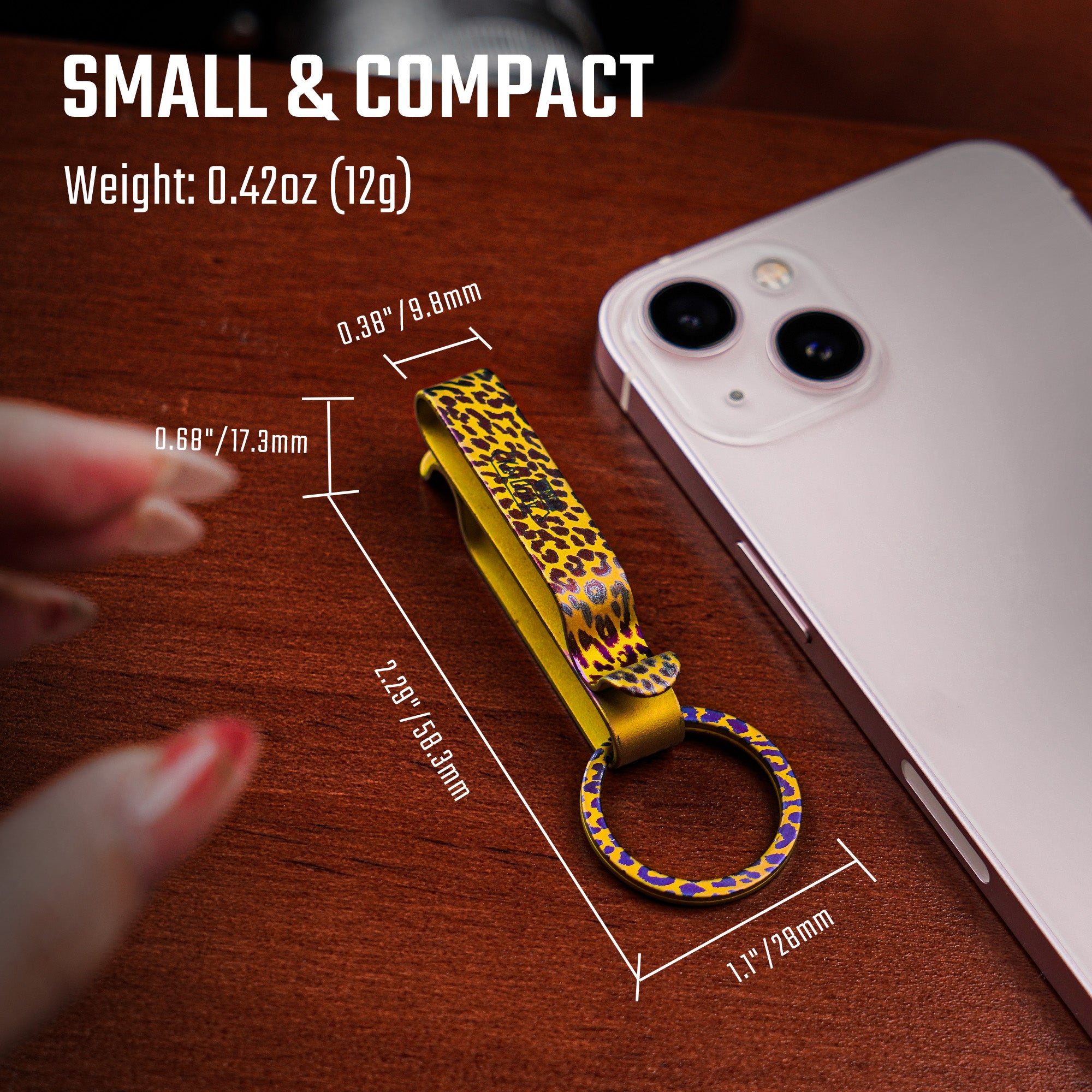 KM00 Titanium Decoration Clip Double Side Keychain Hook
