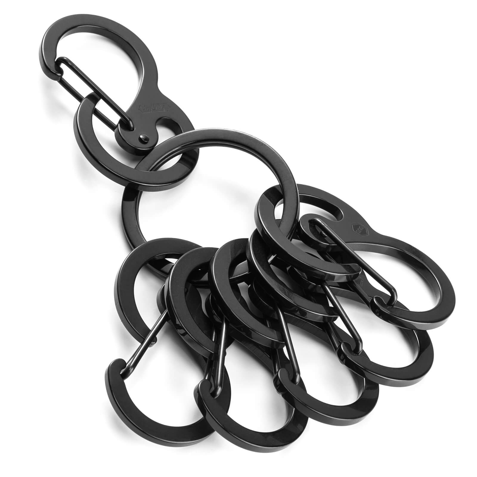 KS05 Stainless Steel Carabiner Clip (BLACK)