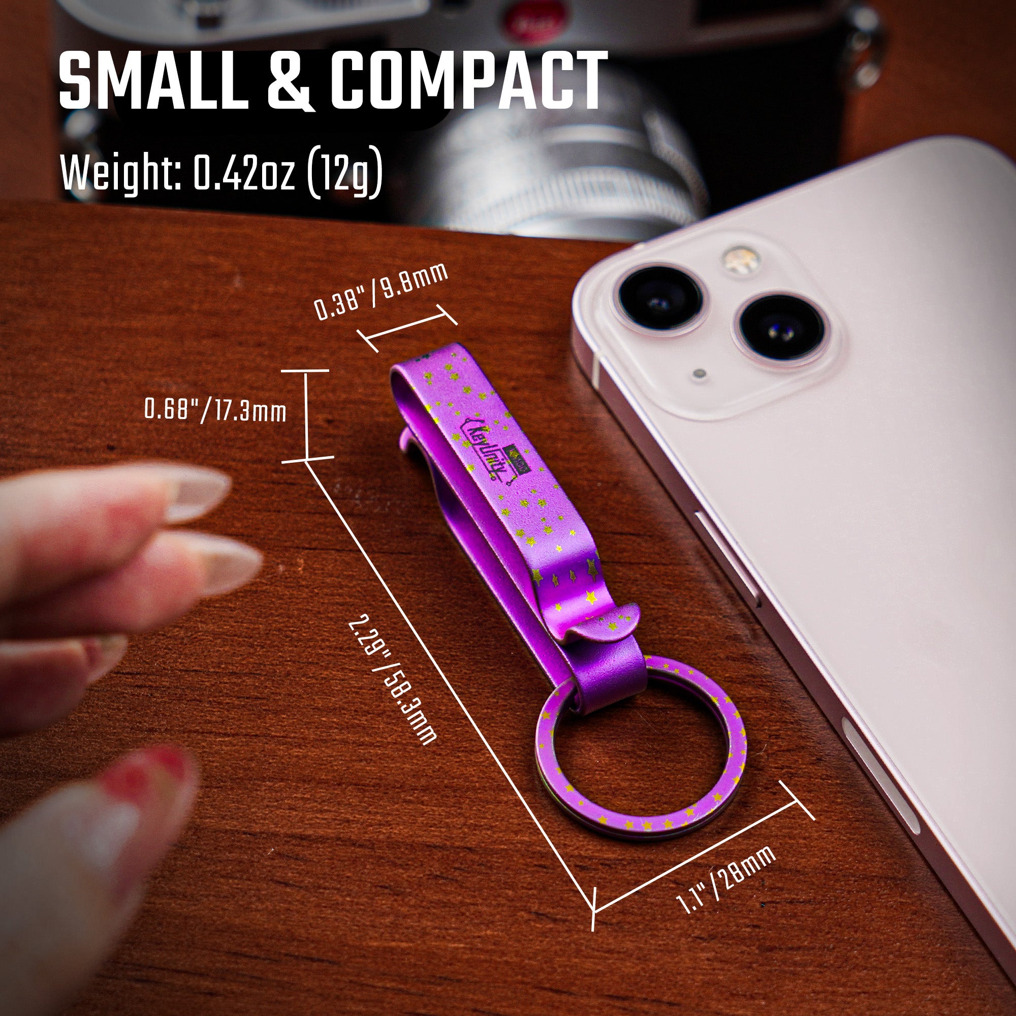 KM00 Titanium Decoration Clip Double Side Keychain Hook
