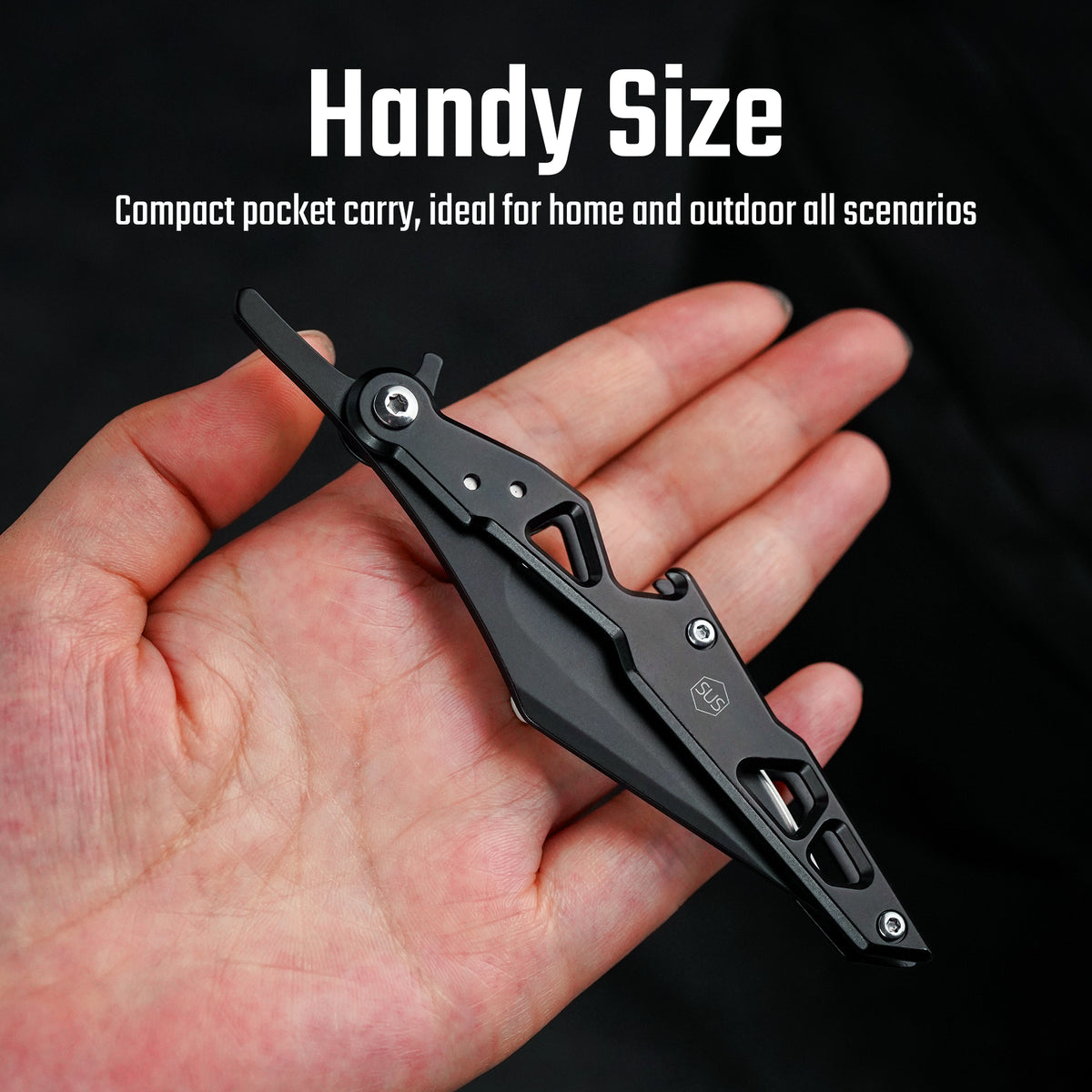 compact folding knife shown folded in hand for pocket carry