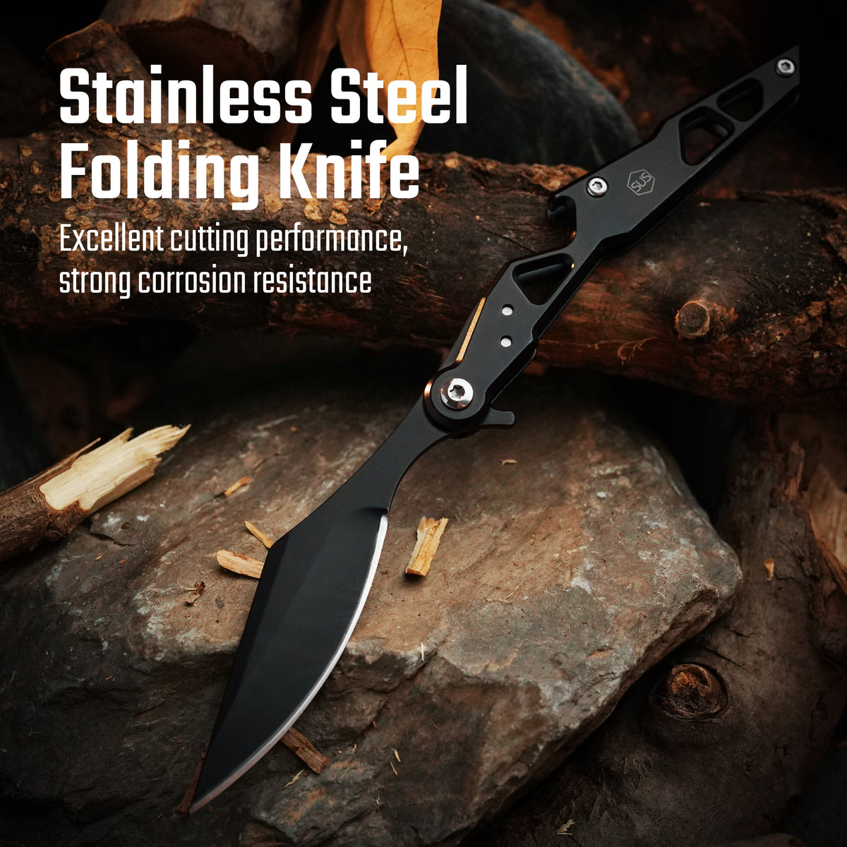 all-steel folding knife with 3Cr13 stainless steel blade