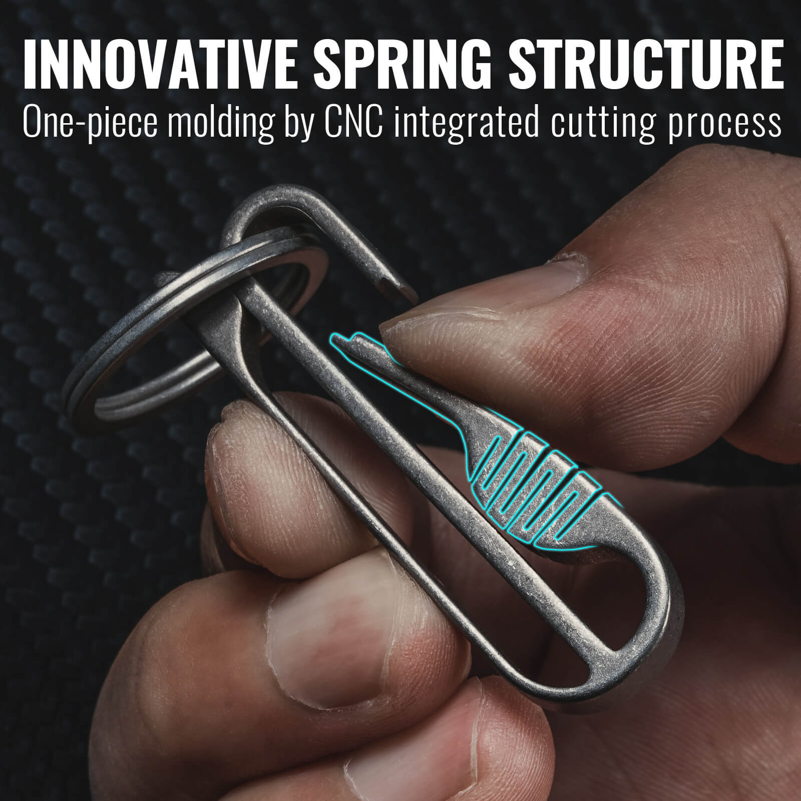 Revolutionize Your Everyday Carry with the KM03 Titanium Alloy Belt Loop Keychain Clip by KeyUnity