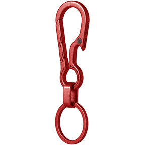 KM01 Titanium Alloy Keychain Clip with Bottle Opener （Red）