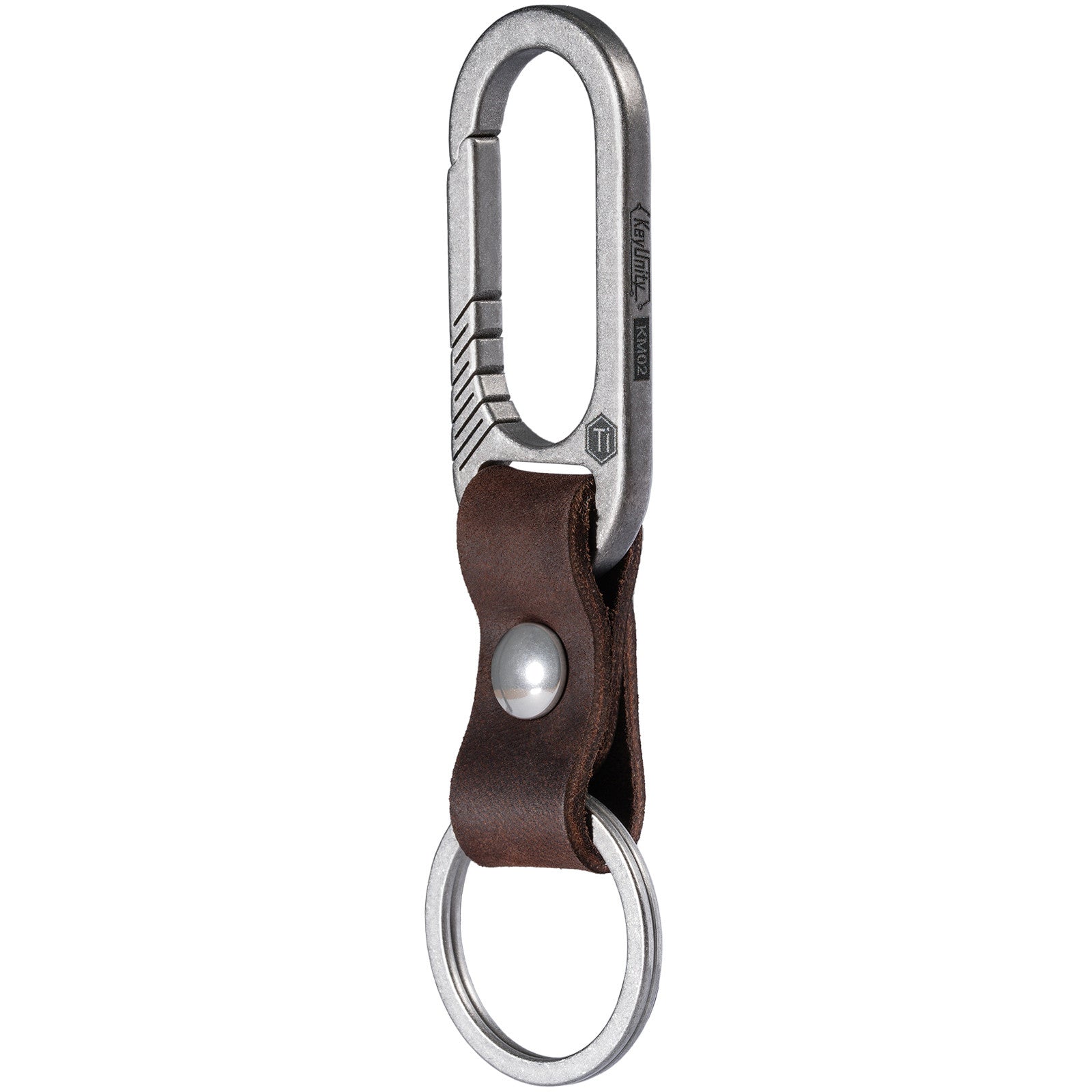 アクセサリー ec melodi leather Key-clip KeyUnity KM02 Titanium Alloy Keychain Clip with Leather