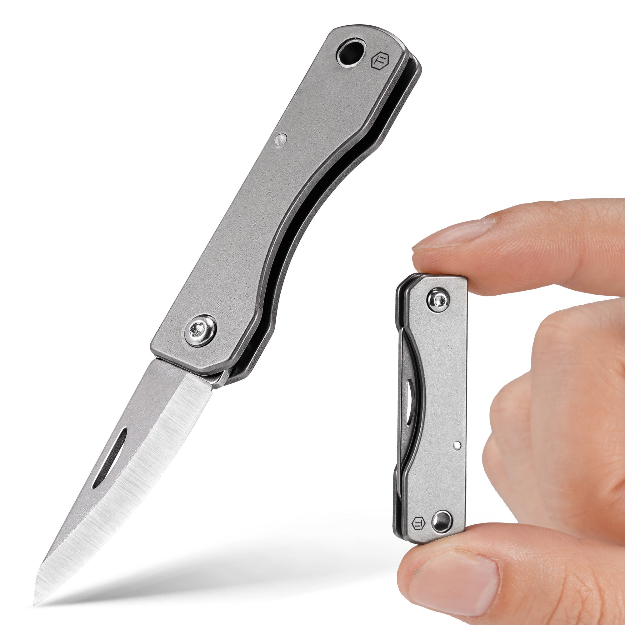 KeyUnity KK12 Mini Titanium Pocket Knife for Everyday Carry
