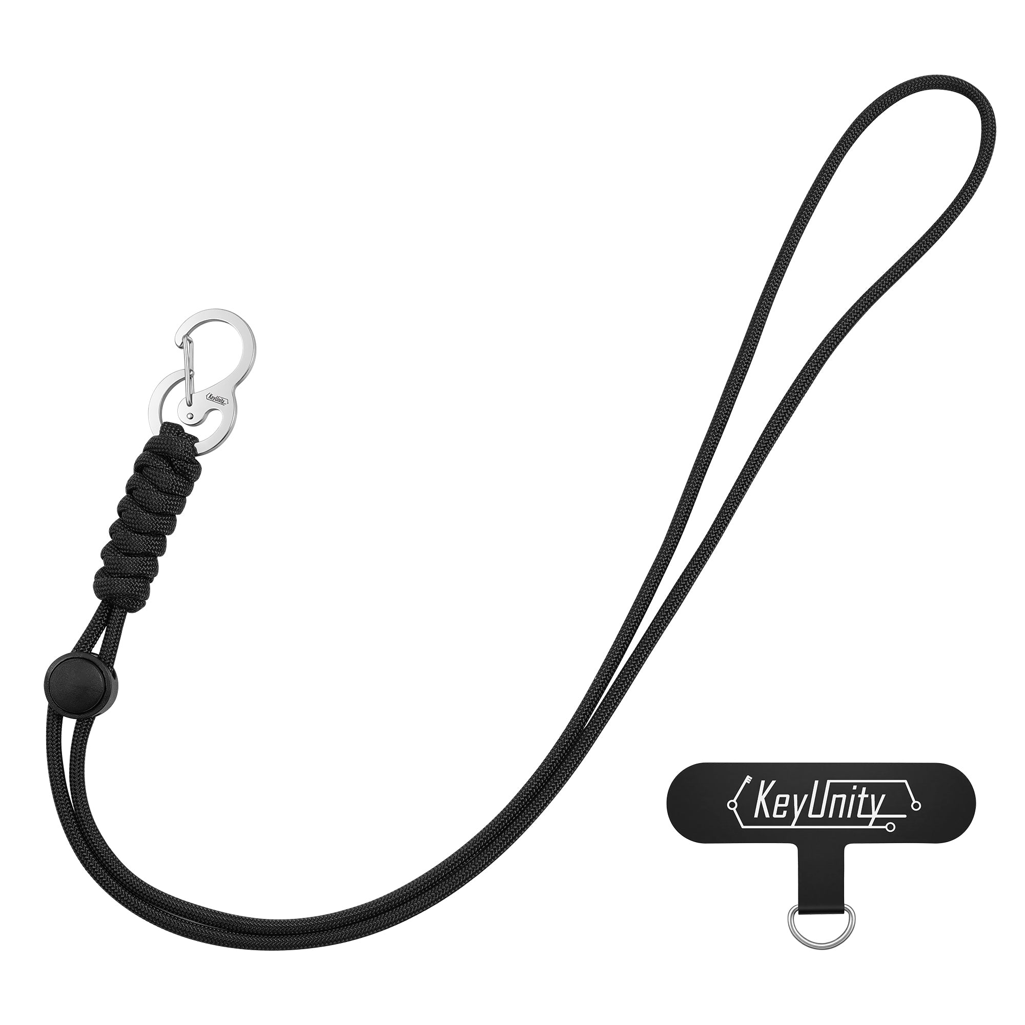 KC01 Braided Paracord Carabiner with Cord Lock