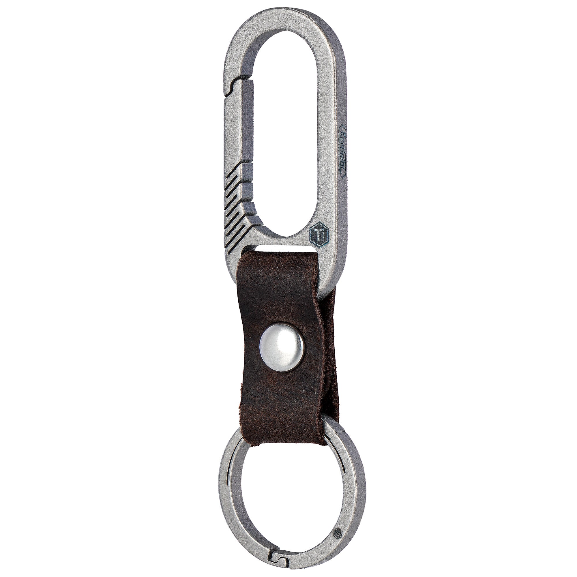 KM21SW Titanium Belt Clip Leather Keychain Holder