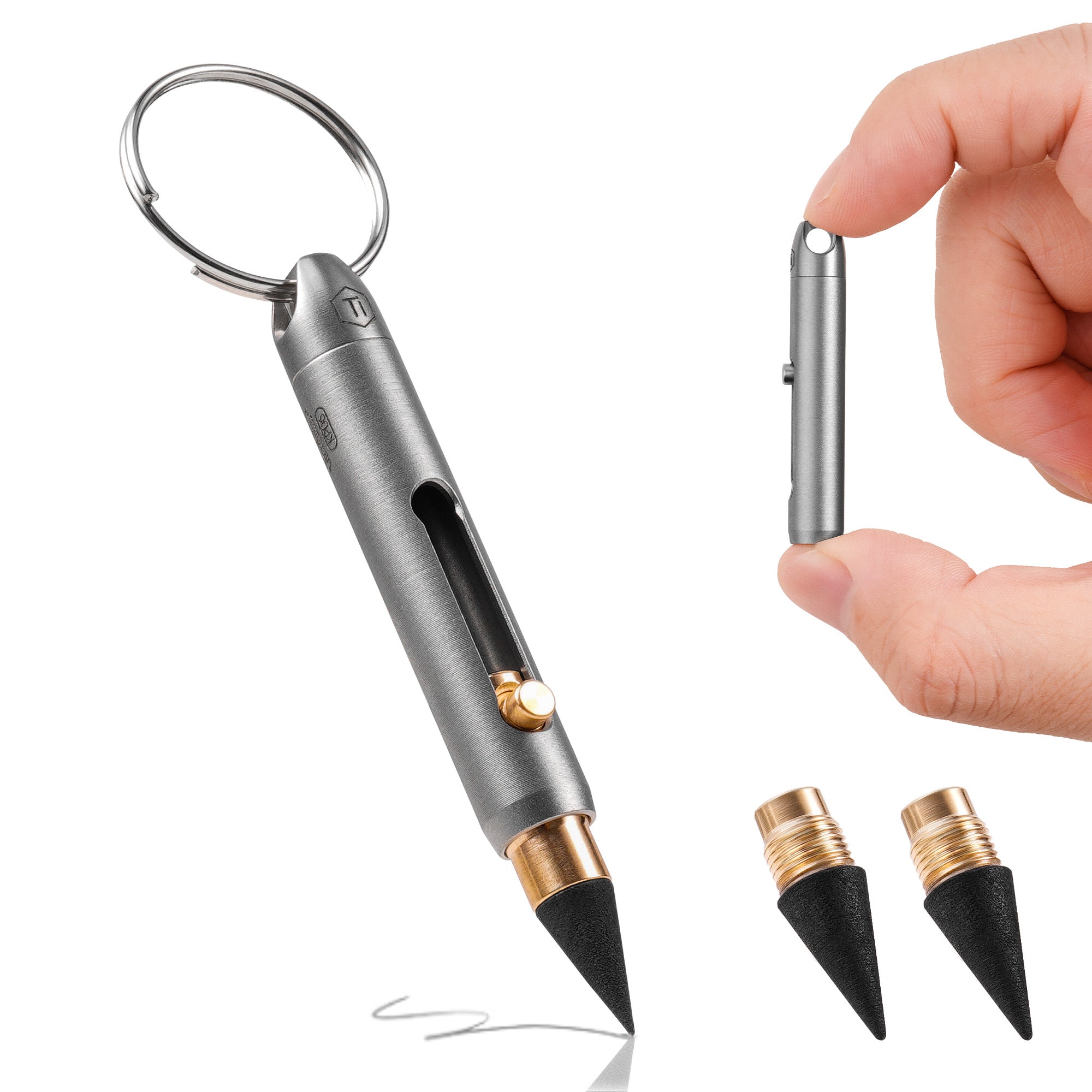 アクセサリー k KeyUnity KP06 Titanium Mini Mechanical Pencil