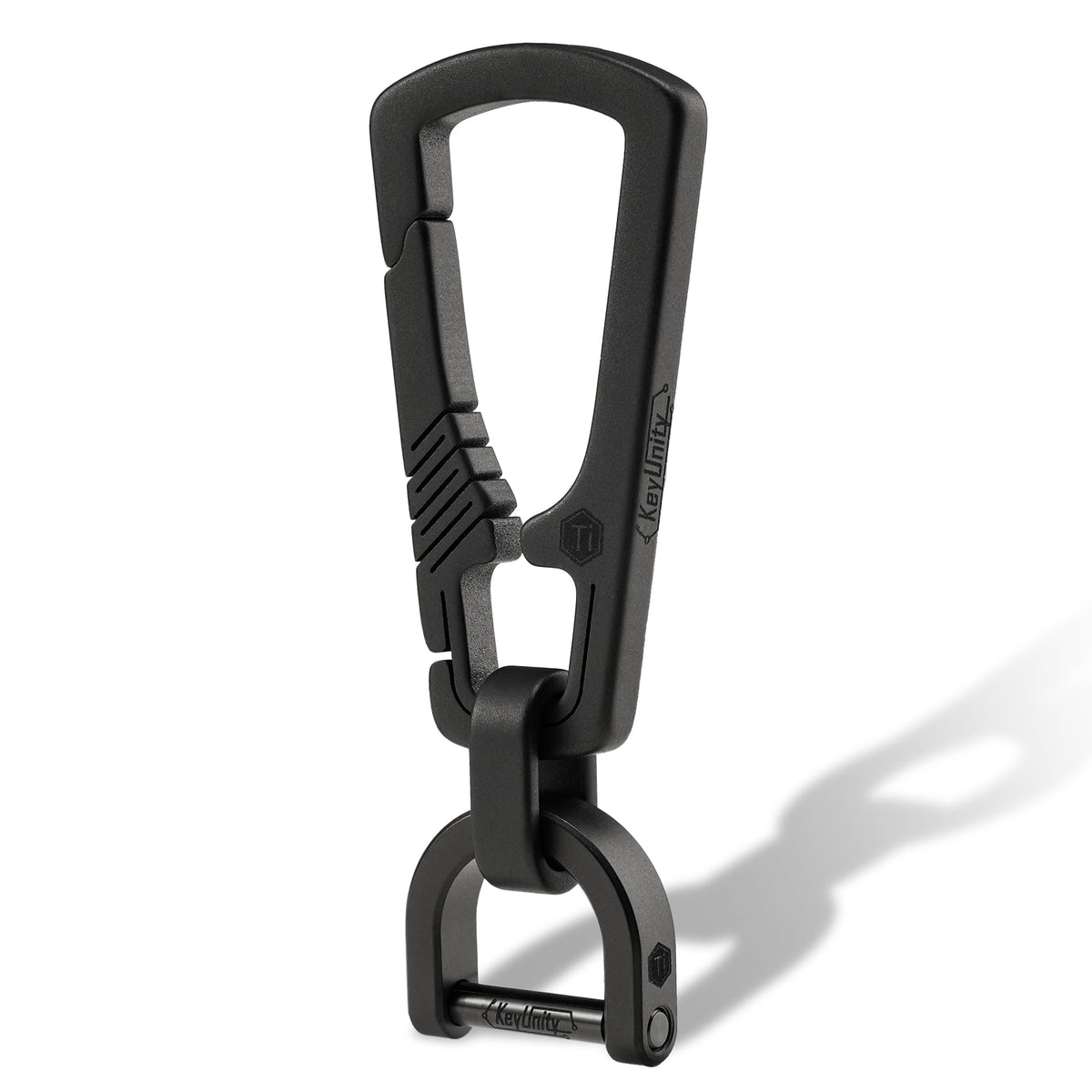 10X Mini EDC Gear Snap Spring Clip Hook Quick Link Carabiner Keychain Tool  Black