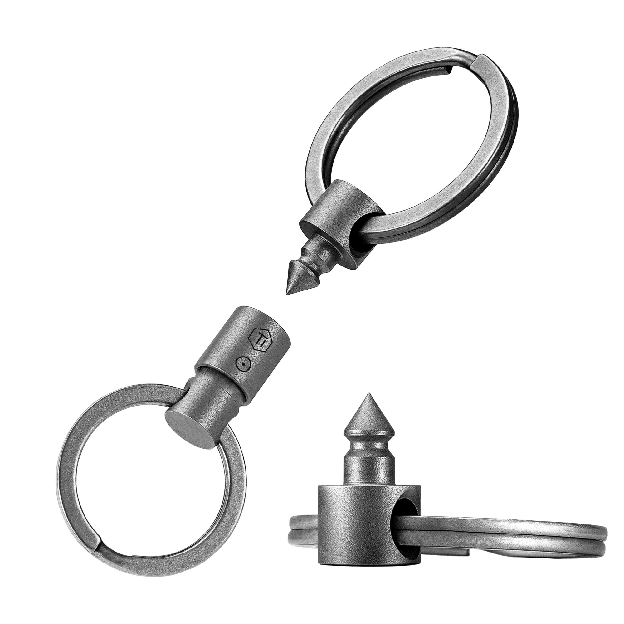 KA47 Titanium Quick-Release Keychain (Conical Tip)