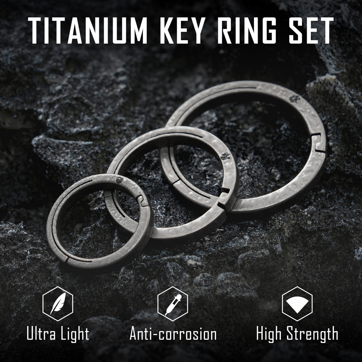 KA26 Titanium Side Pushing Key Ring