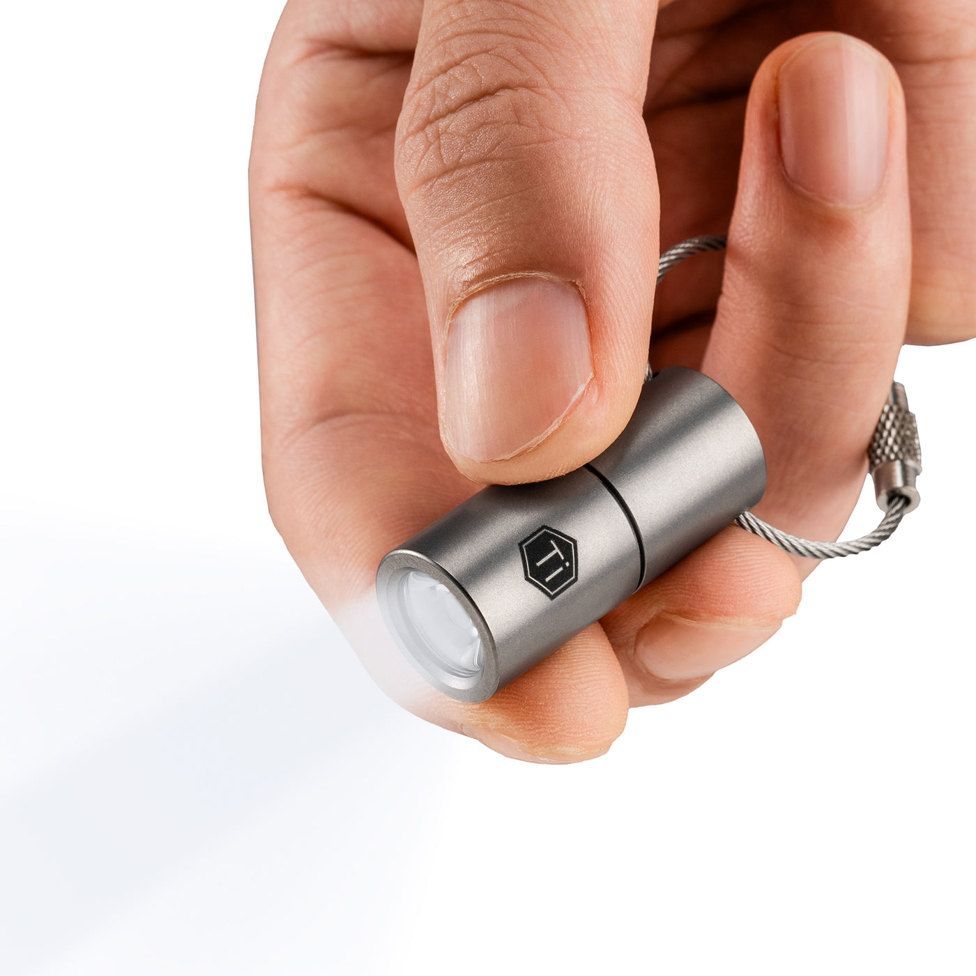 KF03 Titanium Nano Flashlight for Everyday Carry (Sandblasted)