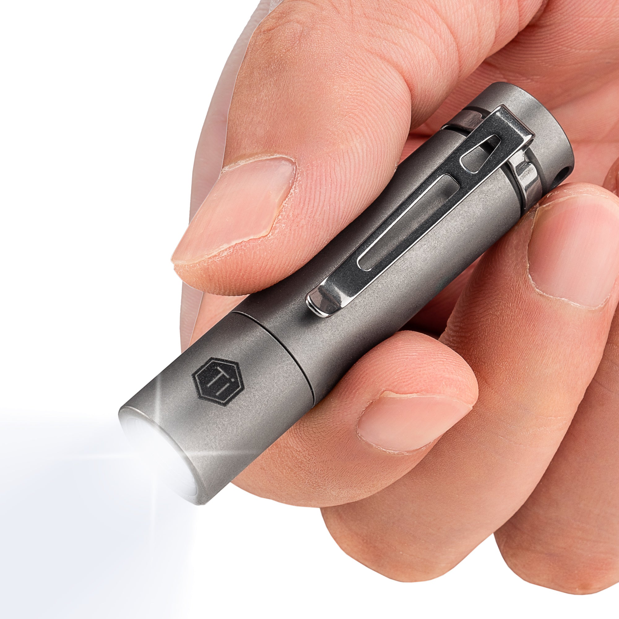 KF04 Mini LED Flashlight with AAA Battery & Pocket Clip