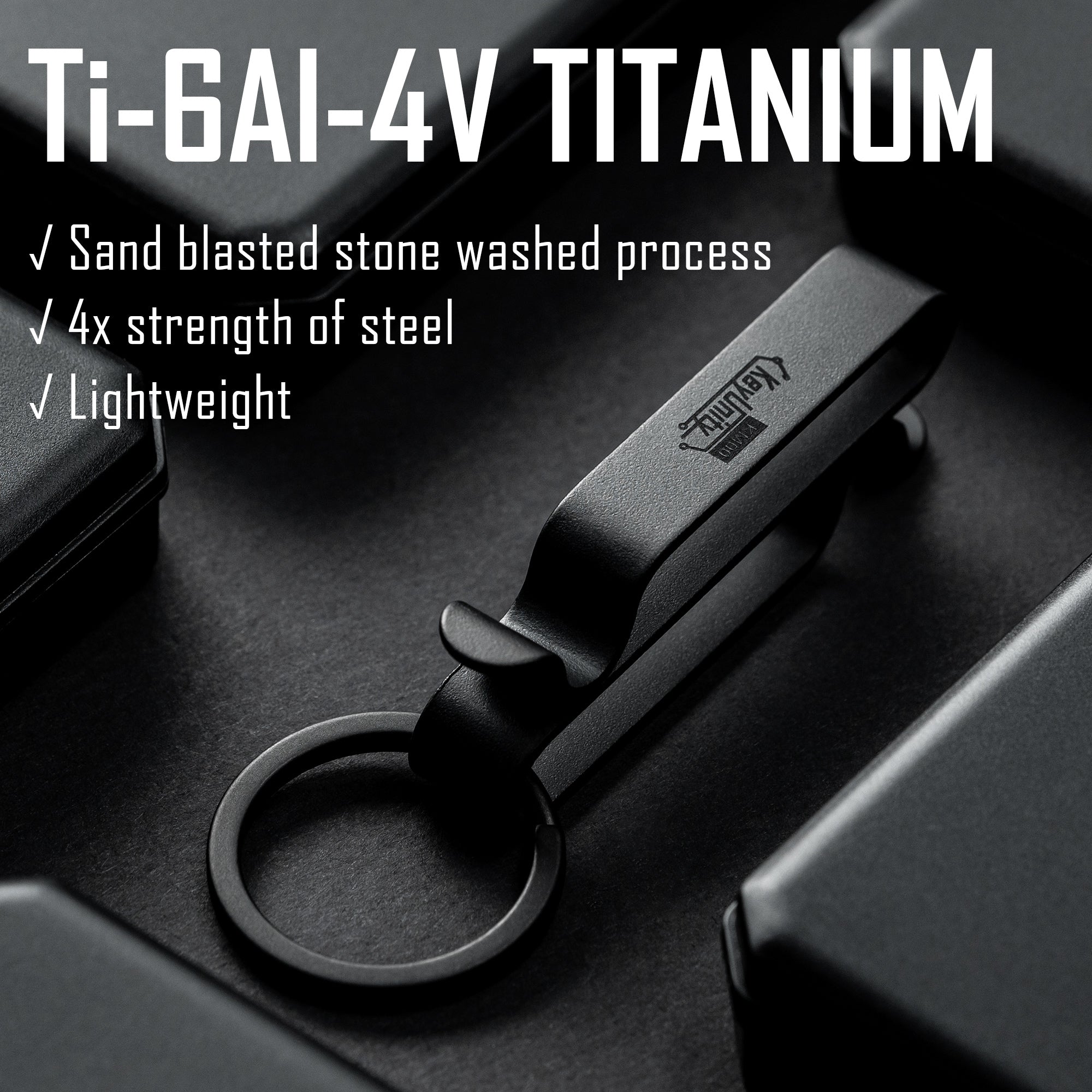 KM00 Titanium Alloy Keychain Belt Clip