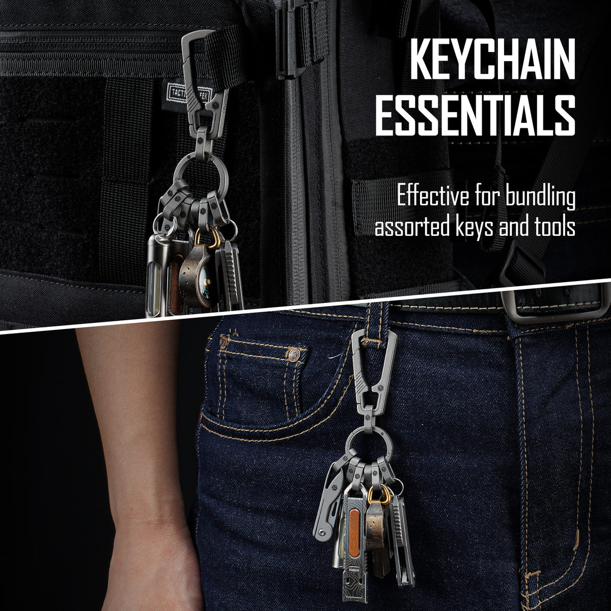 KM22SW Titanium Carabiner Keychain Clip