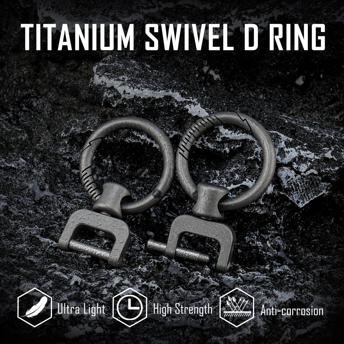 KA36 Titanium Side Pushing Key Ring