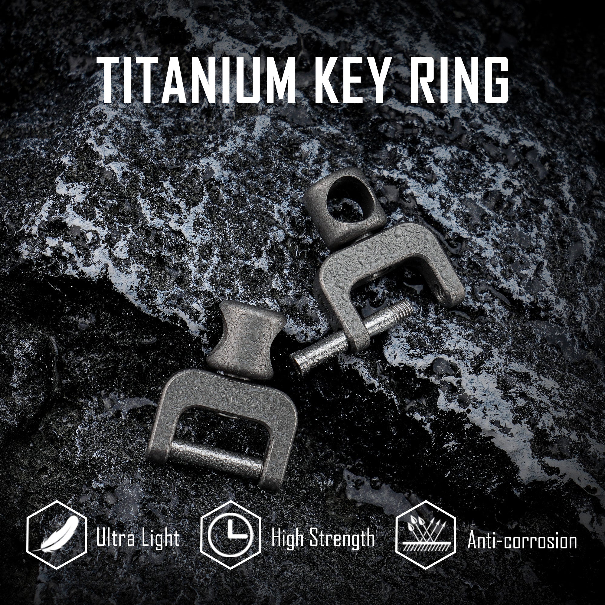 KA35 Titanium Side Pushing Key Ring